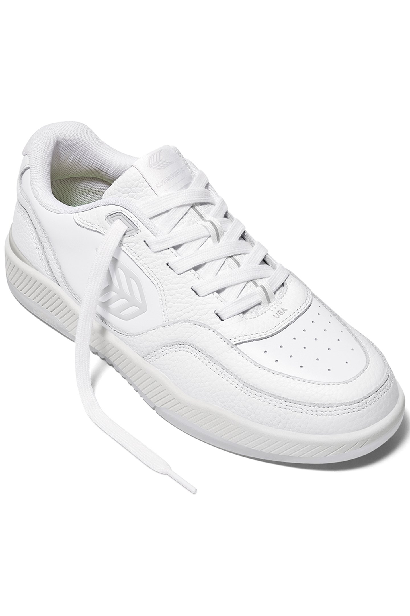 UBA PEBBLED LEATHER WHITE ICE LOGO 2