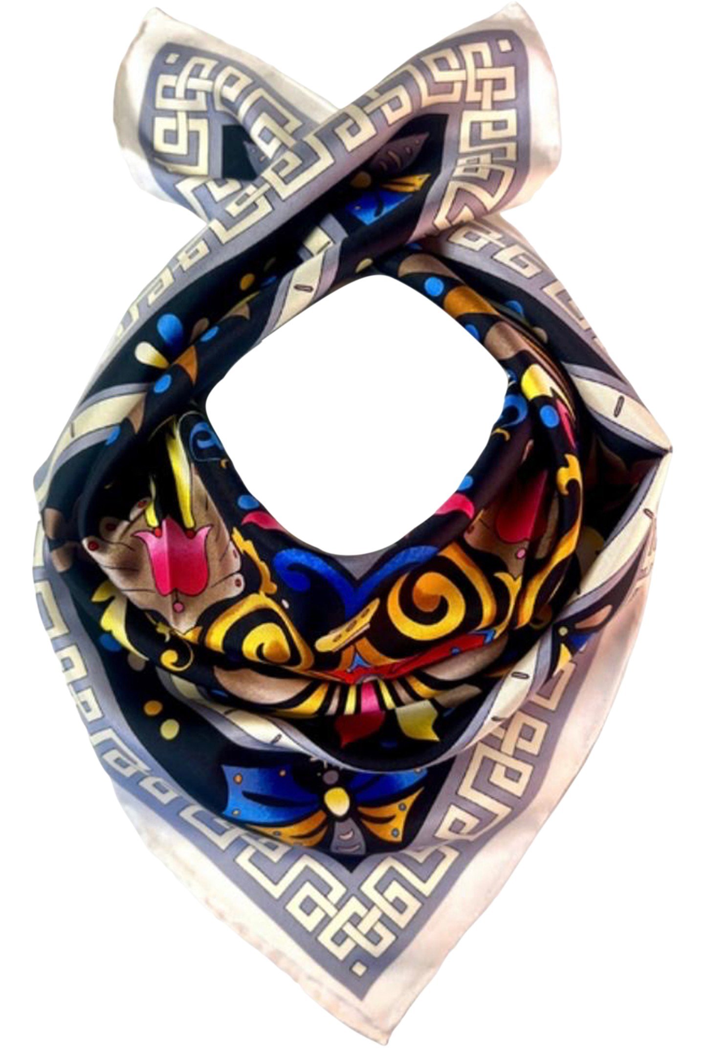 SCARF BURANO SMALL 469 BLACK MULTI 1