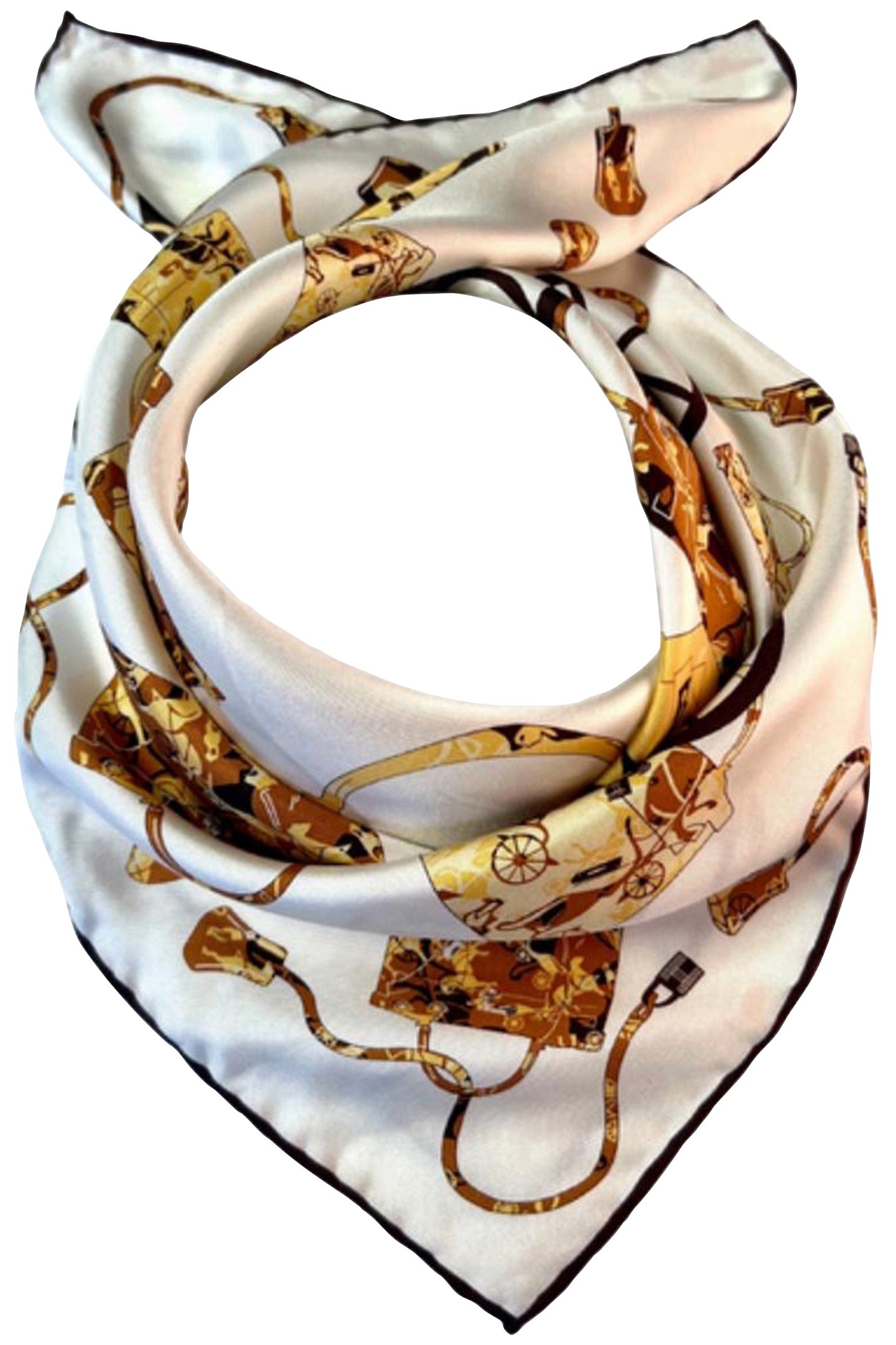 SCARF BURANO SMALL 300 WHITE,BROWN 1