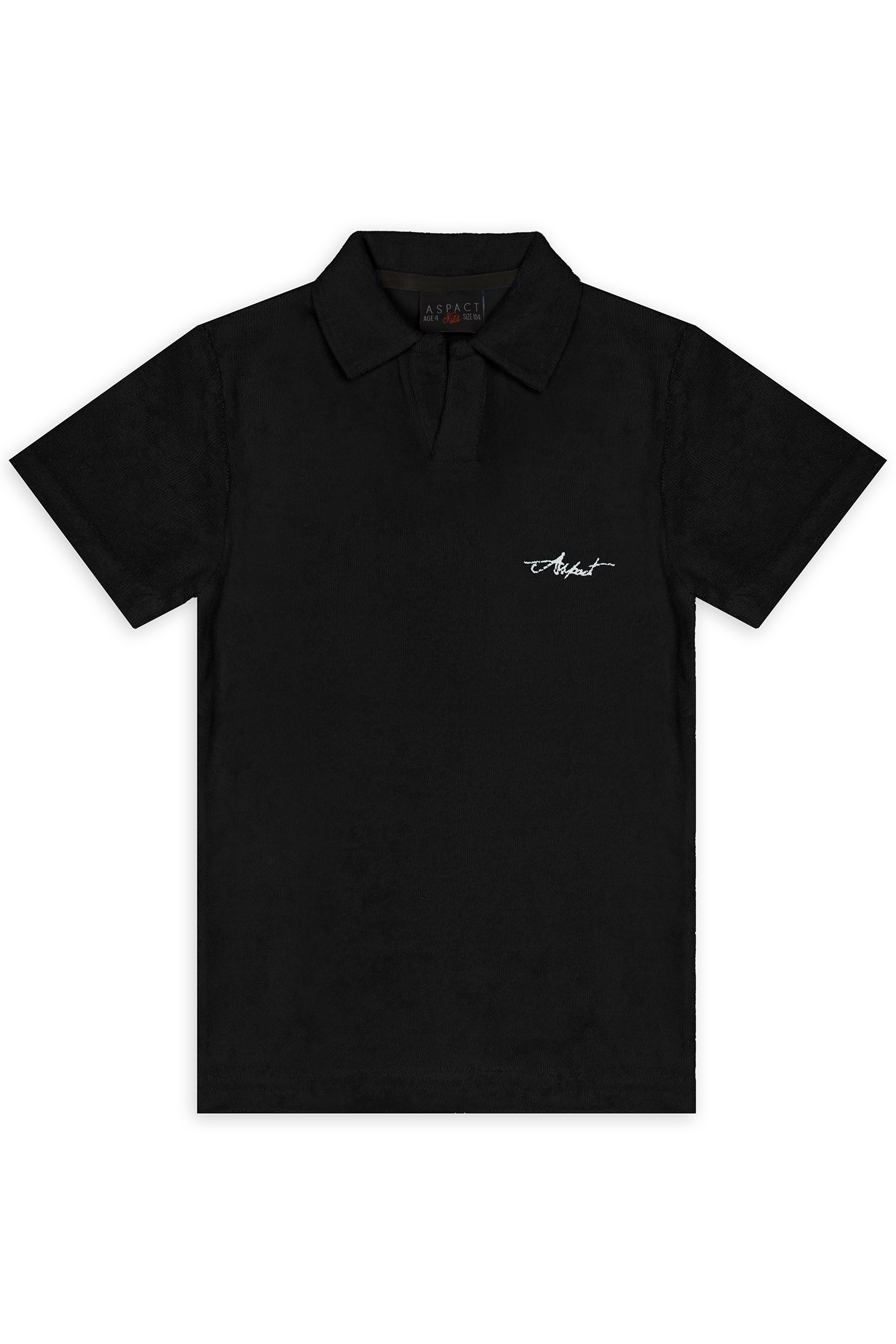 KIDS TERRY POLO BLACK 1