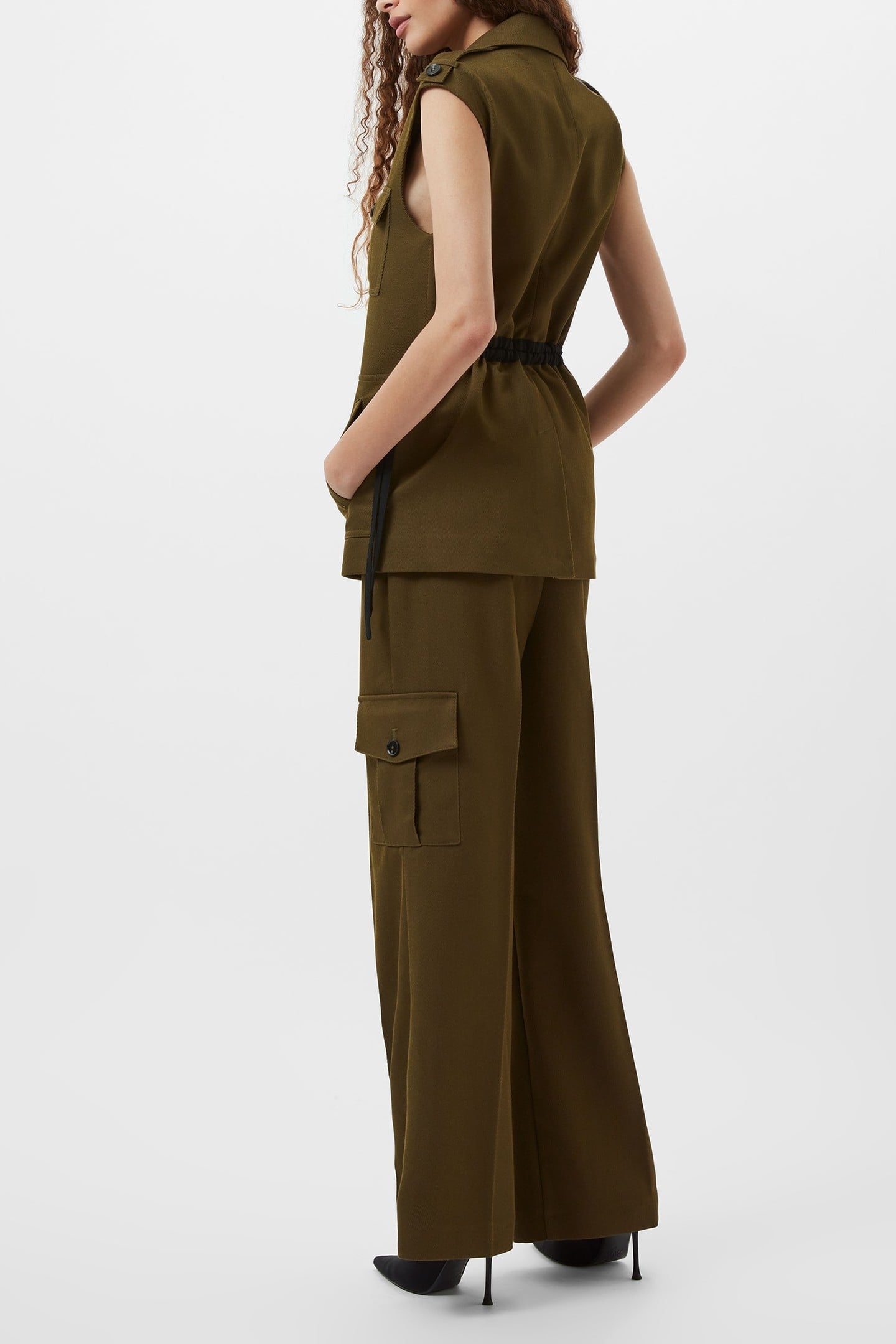 FLORENCE TWILL WAISTCOAT KHAKI 4