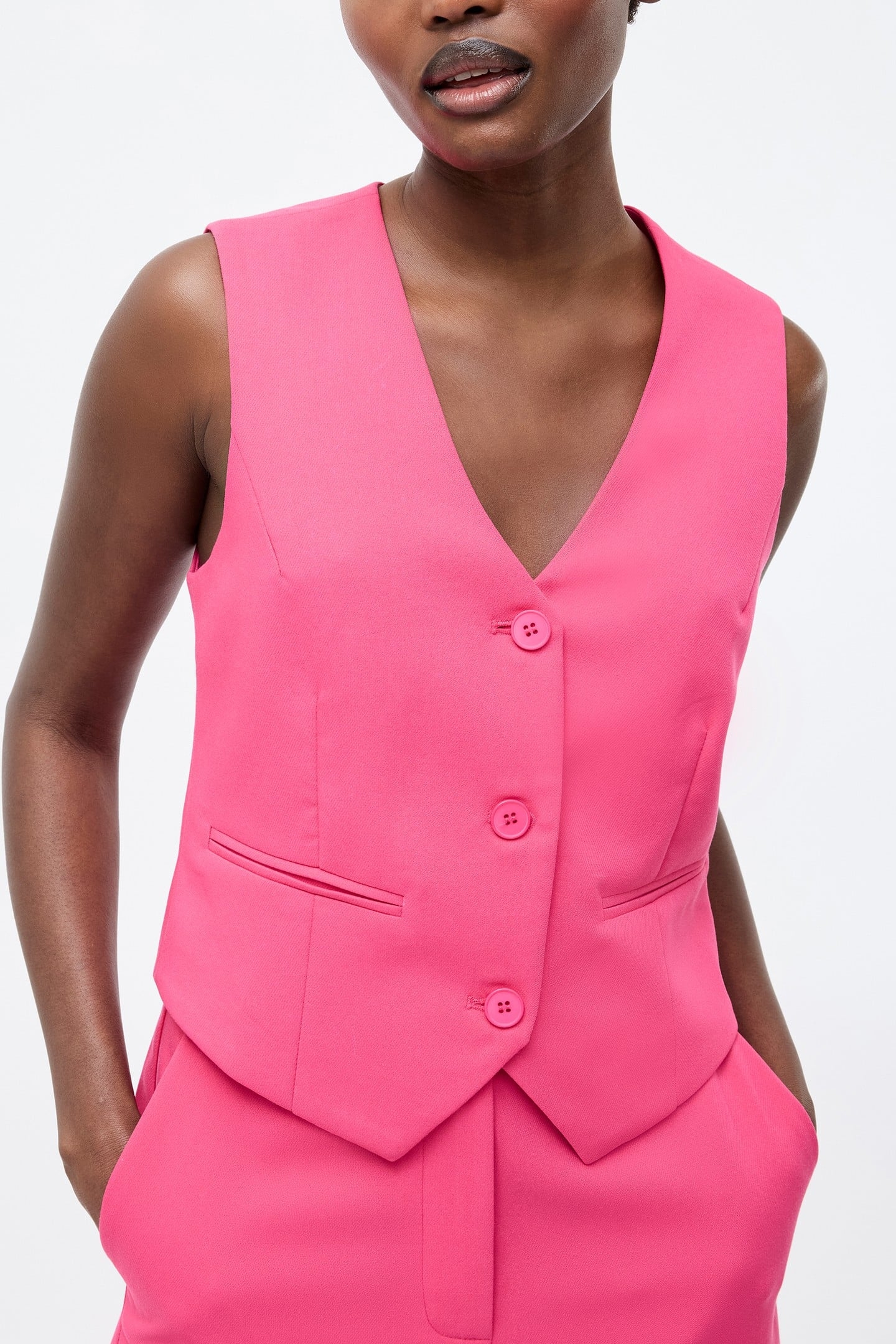 TAILORED WAISTCOAT RASPBERRY SORBET 3
