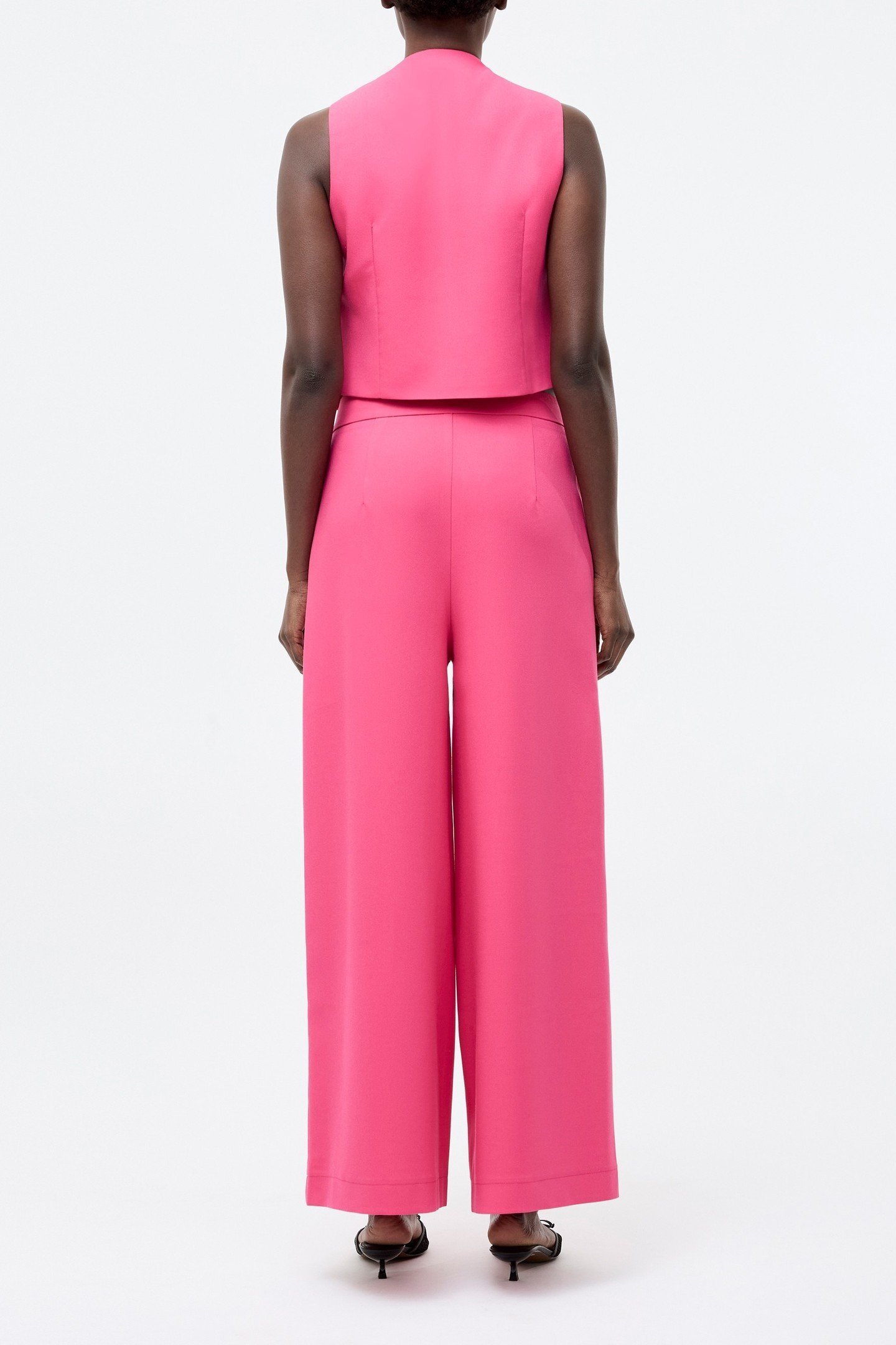 TAILORED WIDE LEG TROUSER RASPBERRY SORBET 2