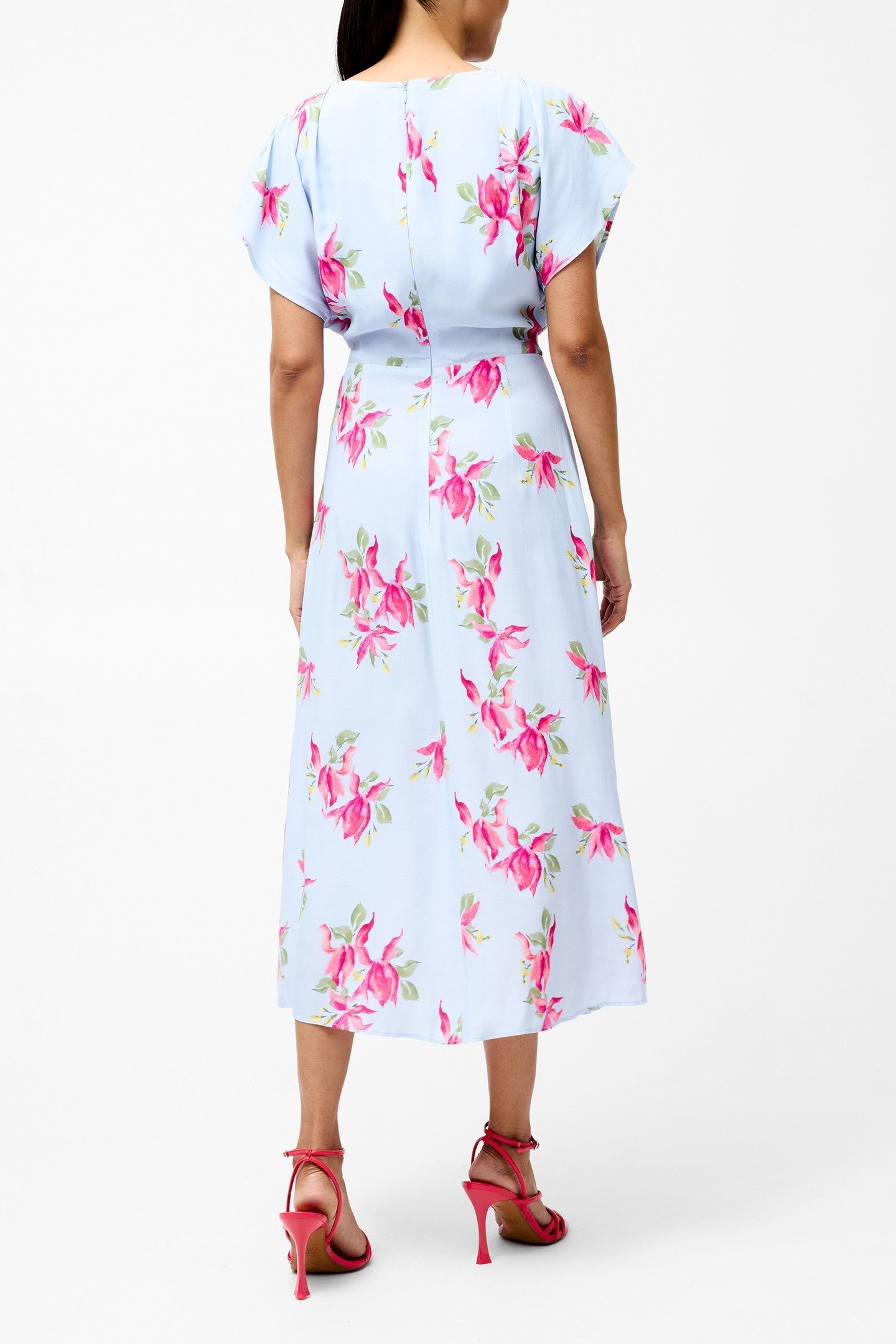 VIVIENNE VISCOSE FRONT DRESS SKY BLUE 2