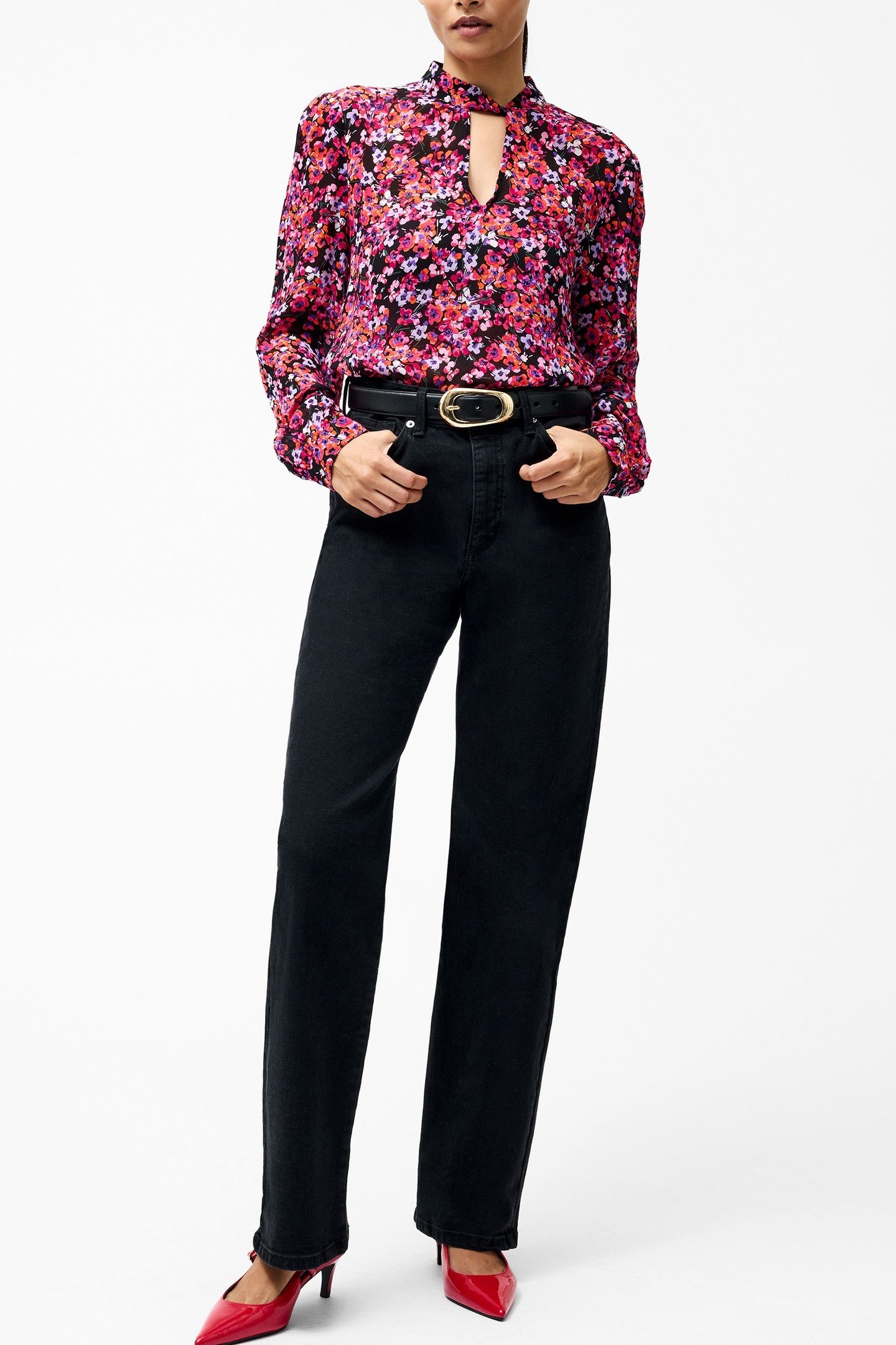 JENNIFER LS BLOUSE BLACK MULTI 2