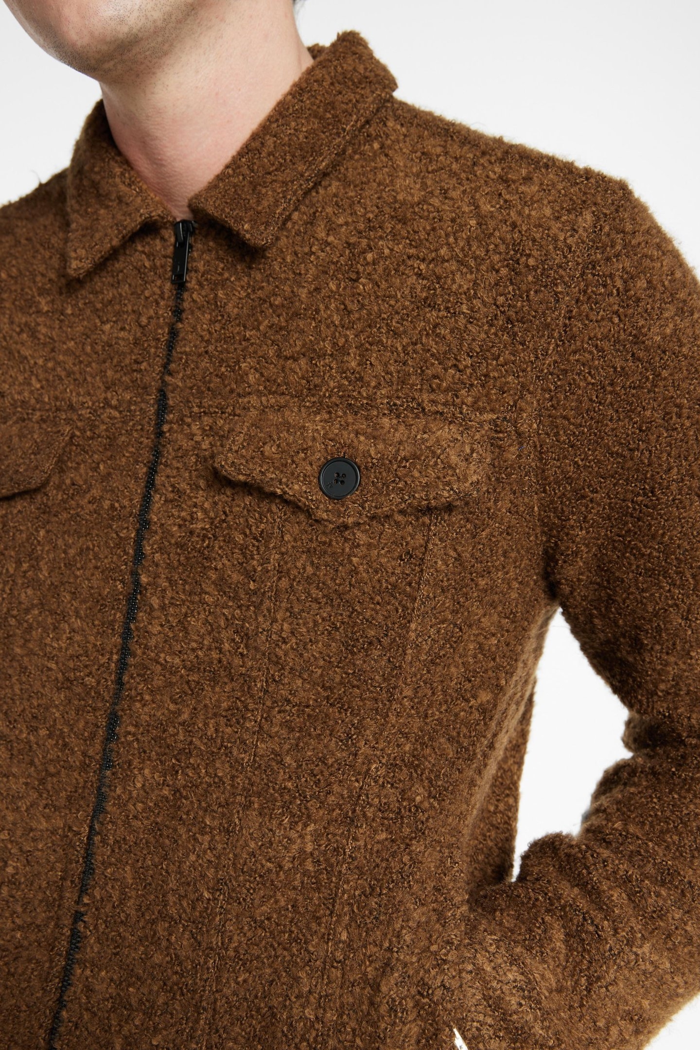 CYNDER BOUCLE TRUCKER JACKET NUTMEG 3