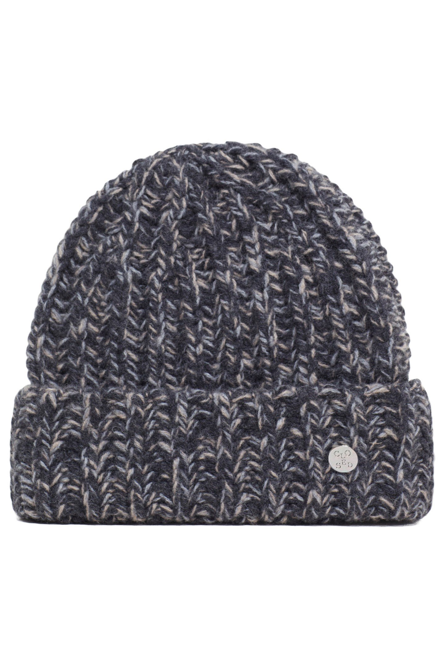 KNITTED HAT CAPS & HATS DARK GREY MELANGE 1