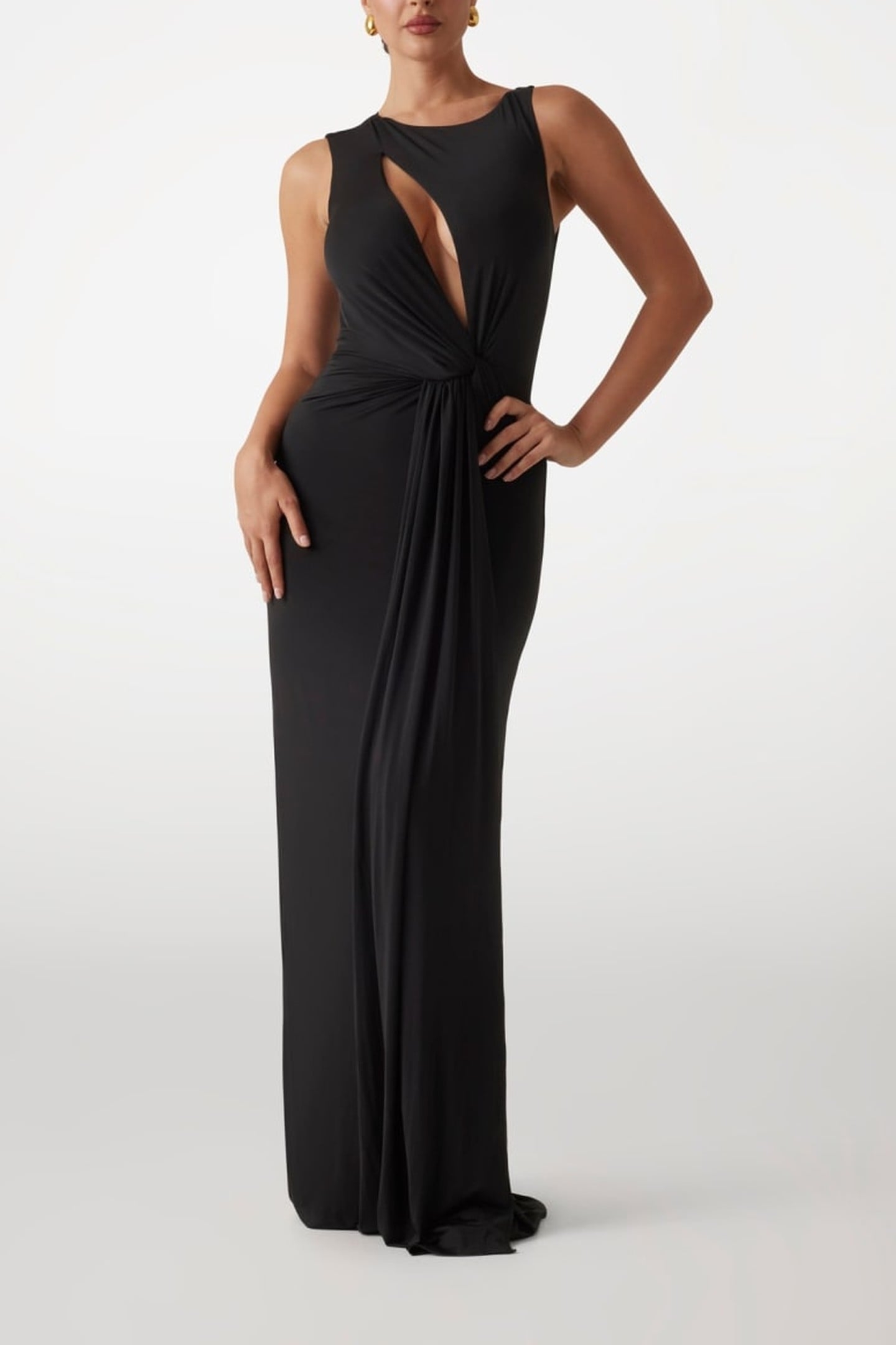 MARCIANO BY GUESS ALVA KNOT DRESS JET BLACK A996 4