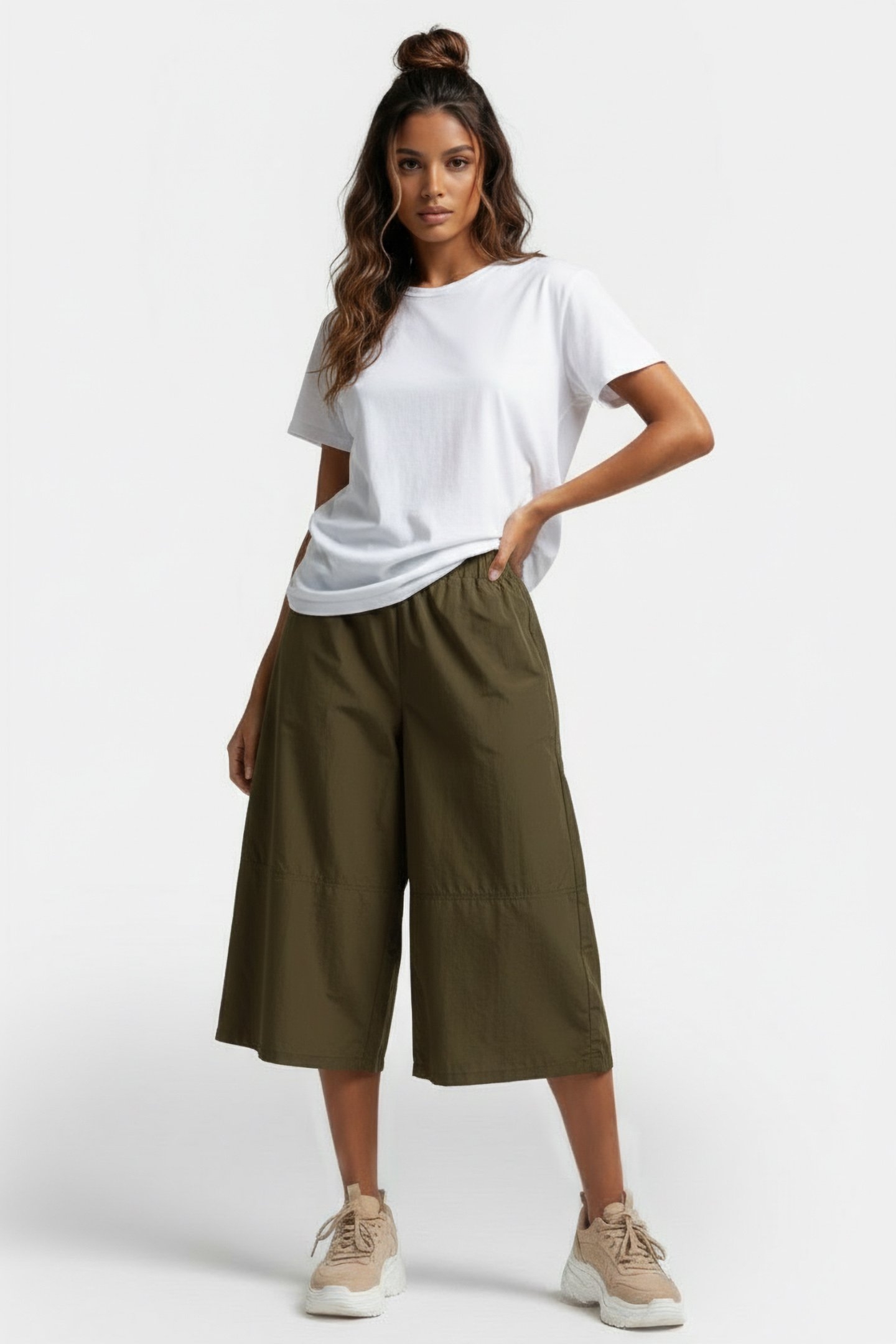 SAMANALF PANT-SKIRT MARTINI OLIVE 1
