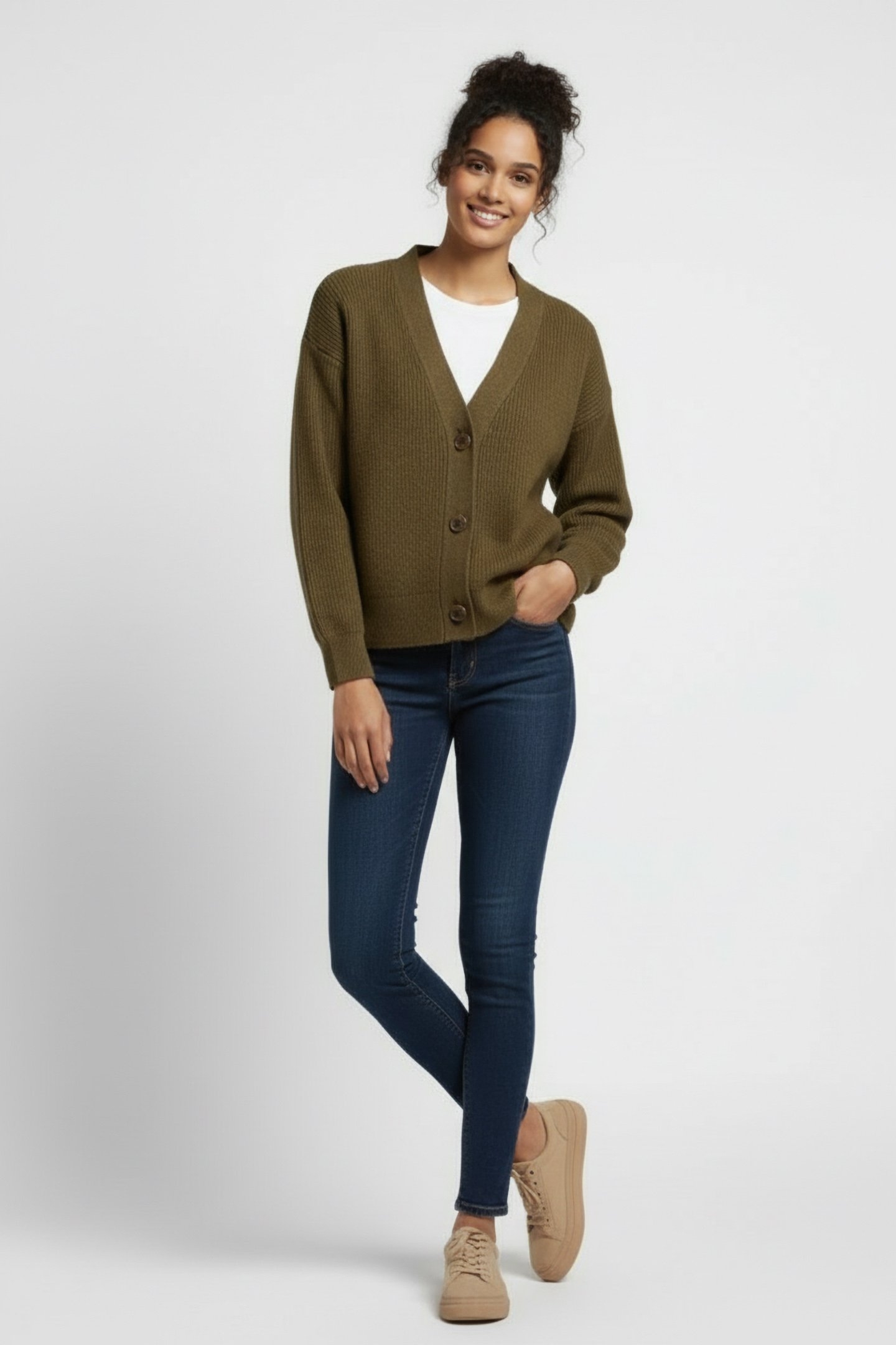 TORMESALF CARDIGAN MARTINI OLIVE 1
