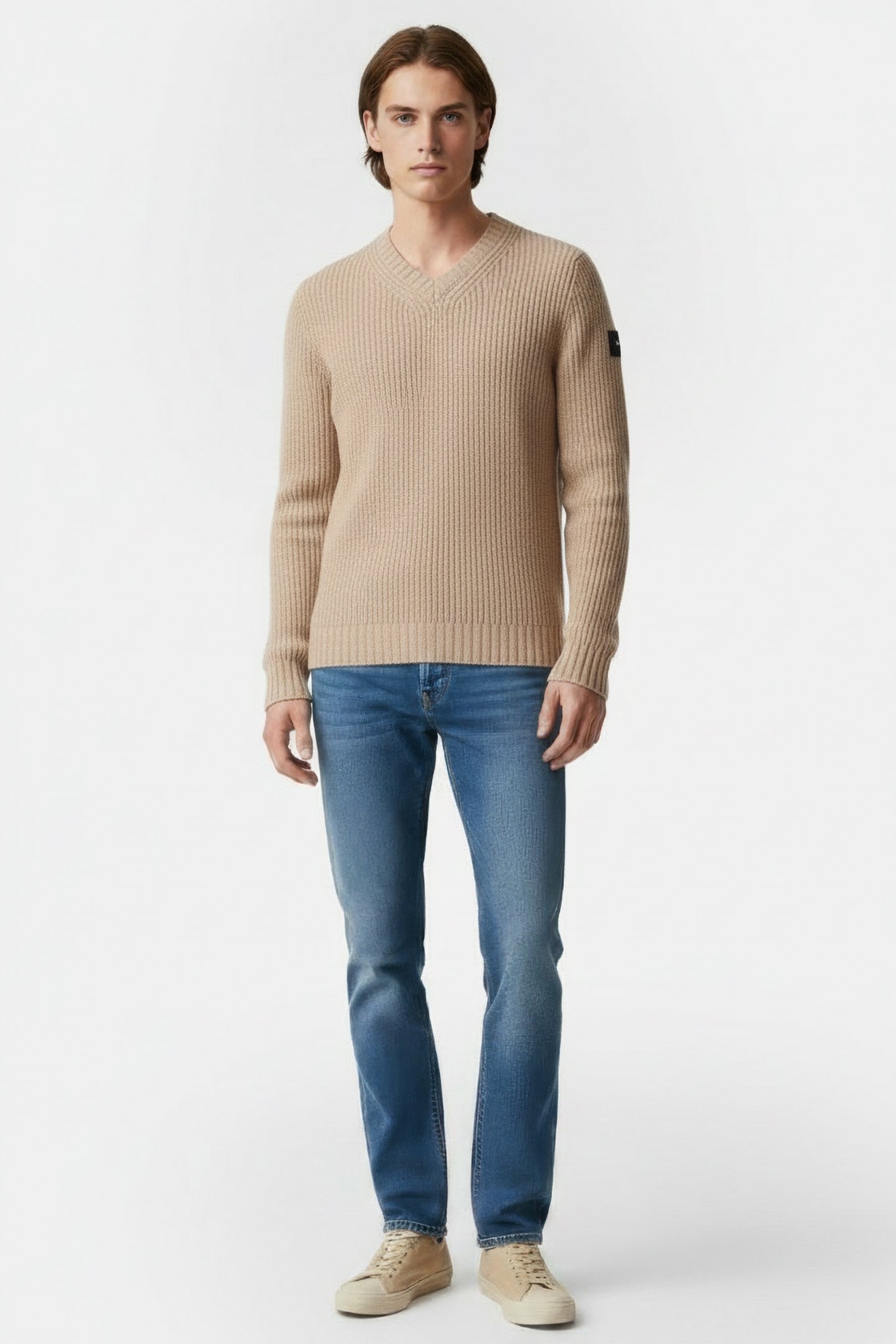 BOJALF KNIT BEIGE MELANGE 1