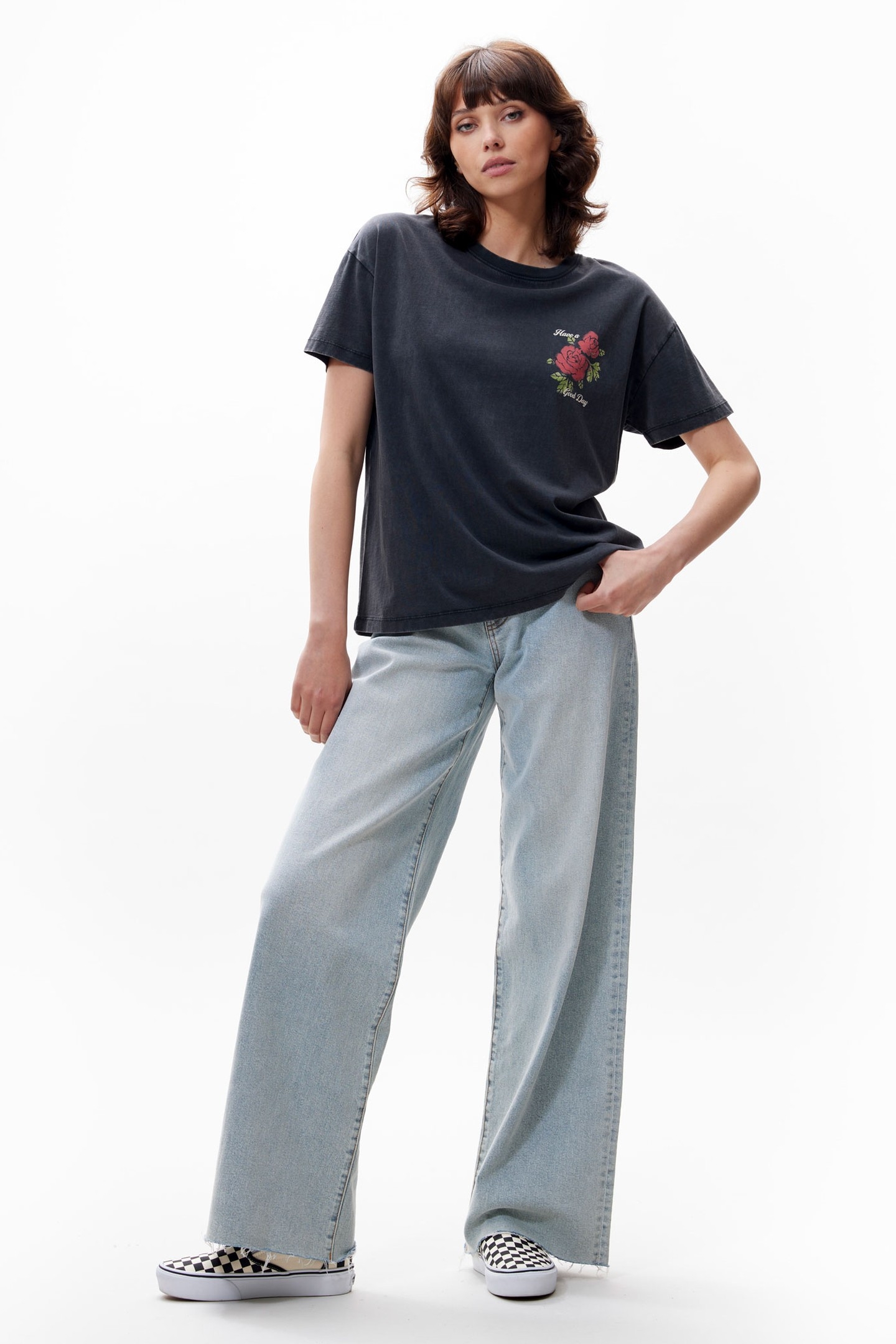 GRAPHIC TSHIRT FADED DARK GREY 1