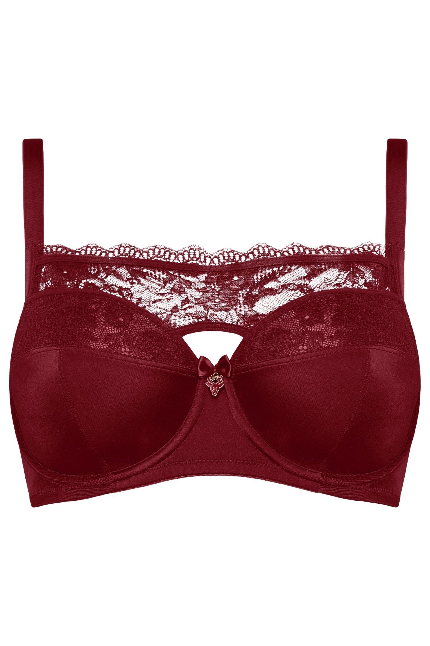 CARITA BRA PLUNGE BALCONY WIRED PADDED RED 3
