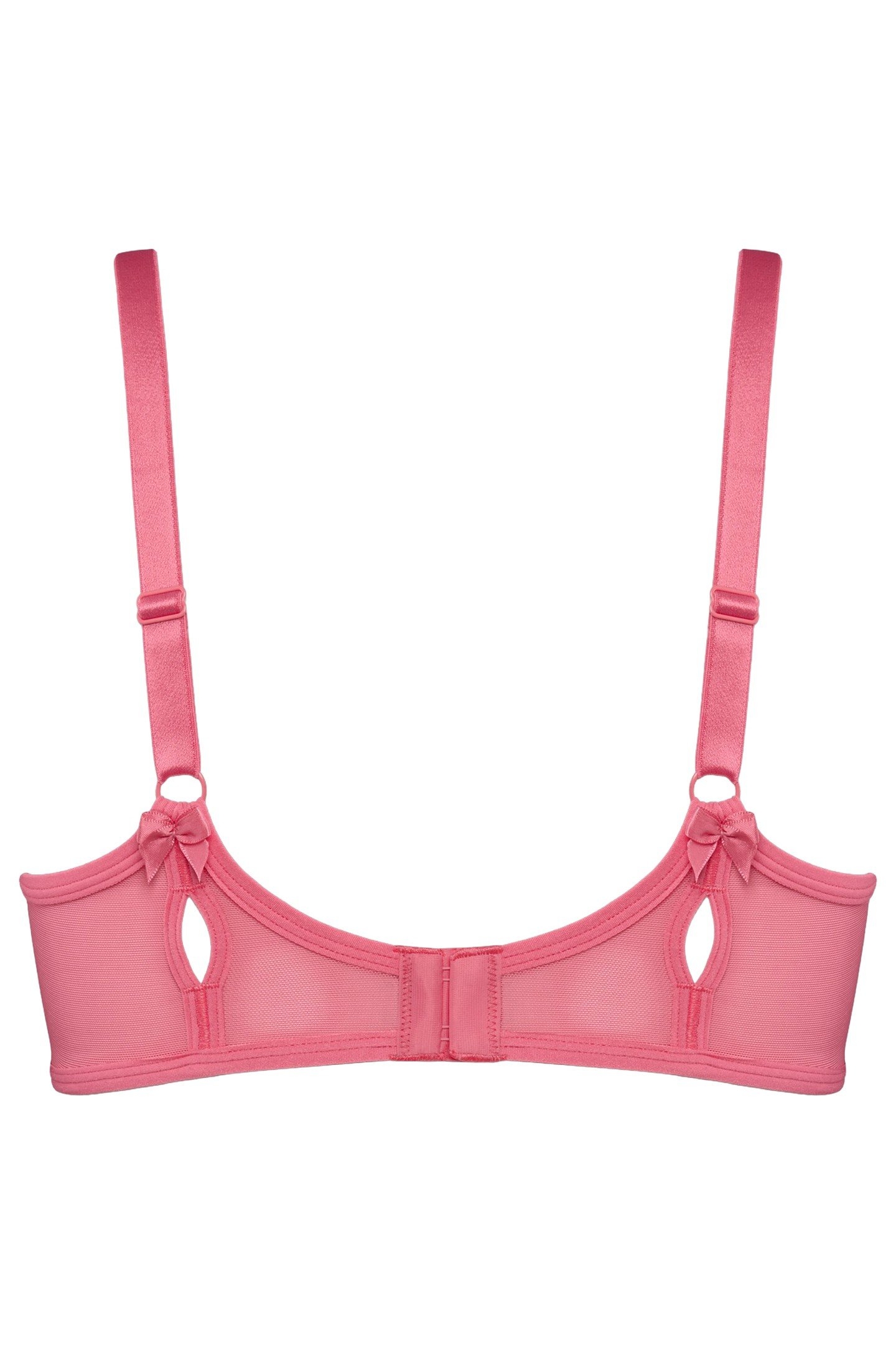 PEEKABOO BRA PLUNGE BALCONY WIRED PADDED PINK 4