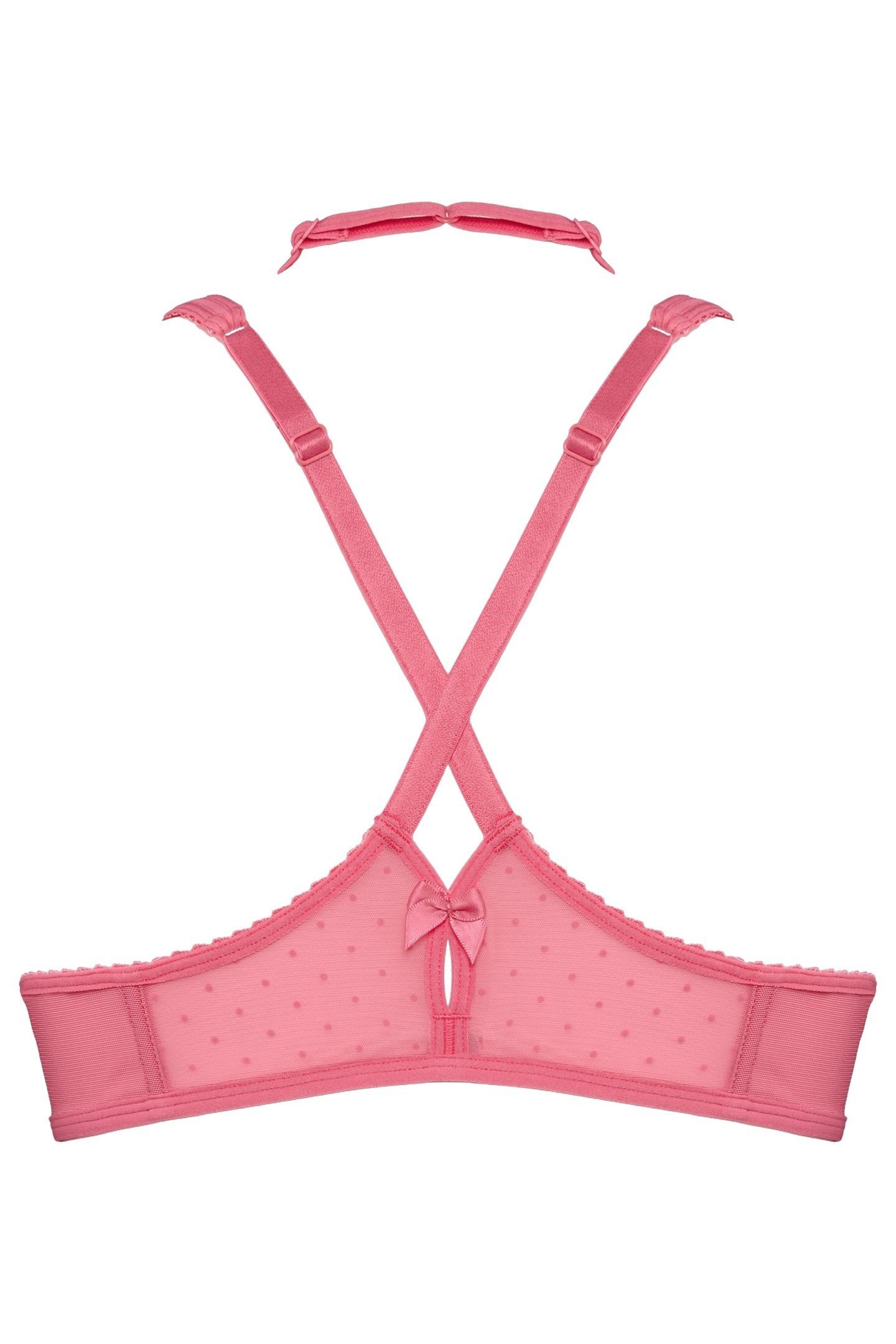 PEEKABOO BRA PUSH UPWIRED PADDED PINK 4