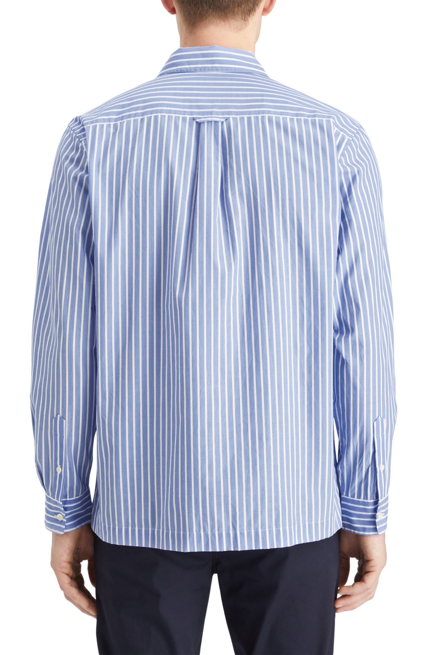 CORE - THE FREE SPIRIT PEACE BIRD POPLIN SHIRT BLUE WHITE ST 2