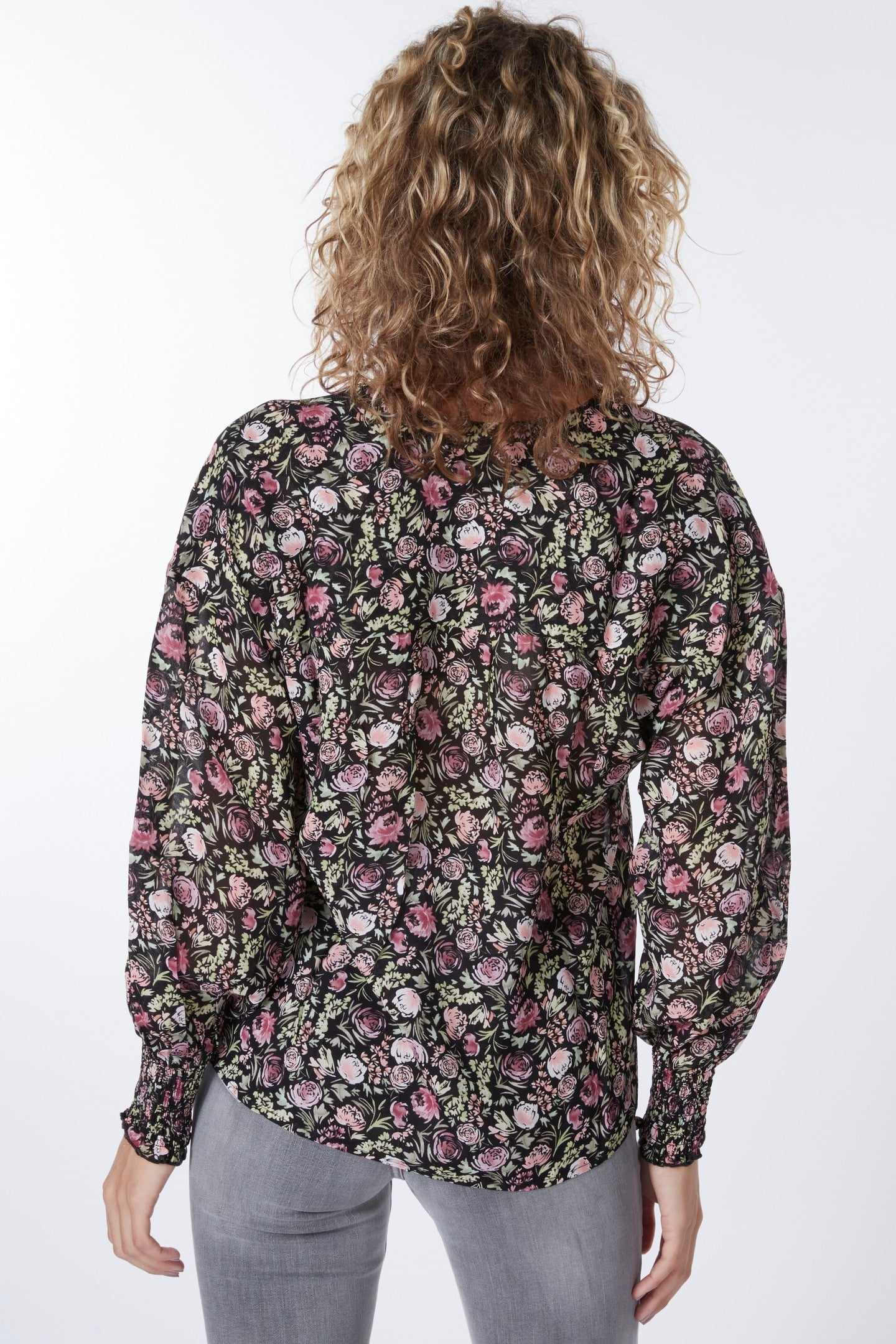 BLOUSE V-NECK SOFT DECO PRINT PRINT 4
