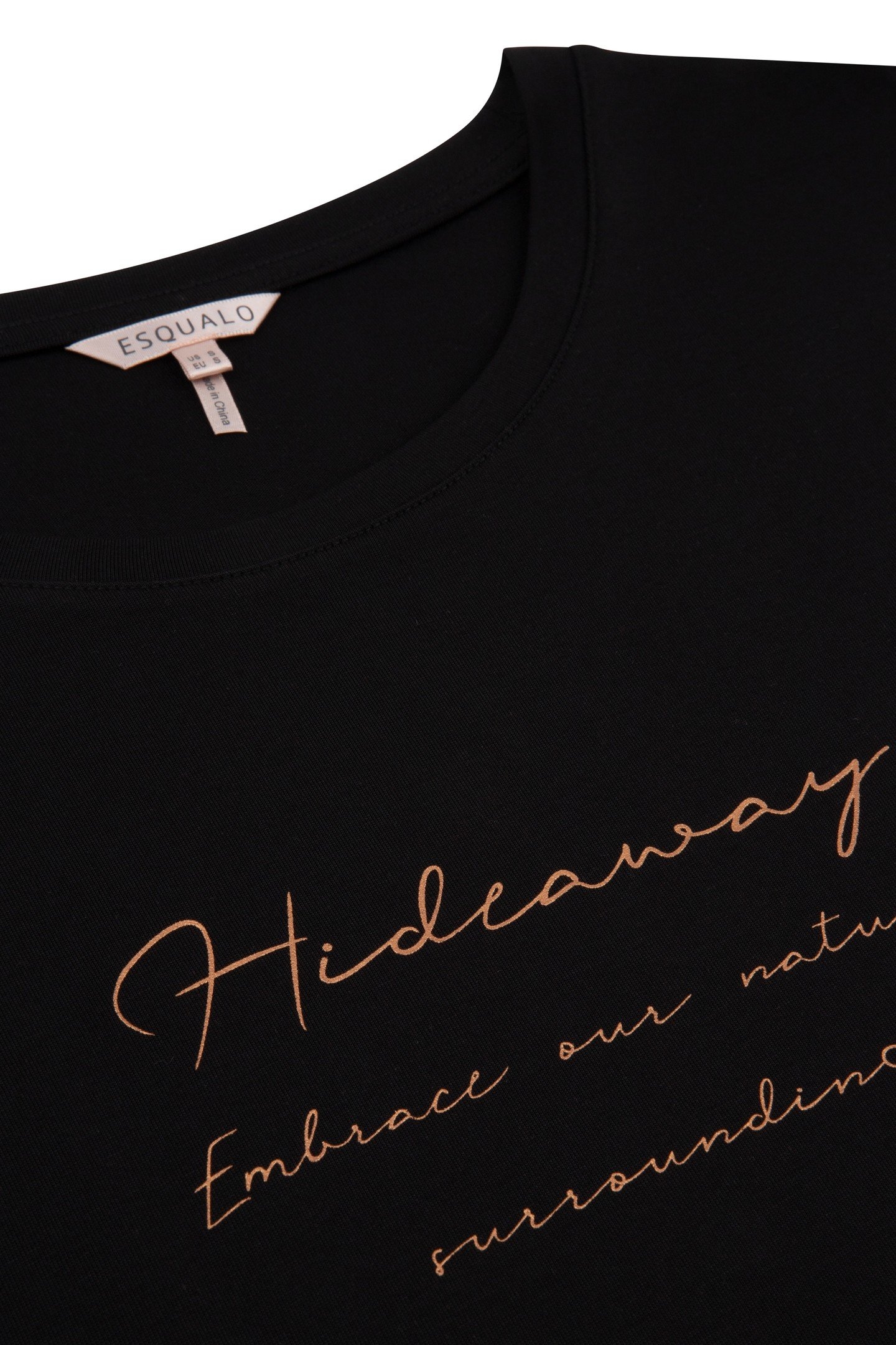 T-SHIRT MODAL PRINT "HIDEAWAY" BLACK 6