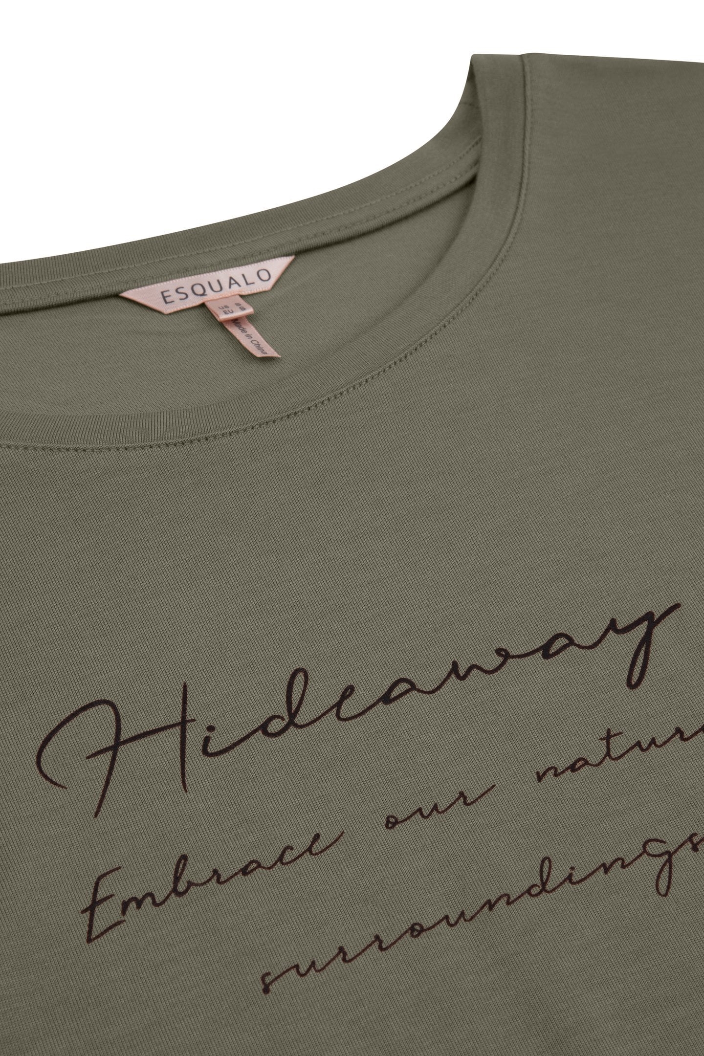 T-SHIRT MODAL PRINT "HIDEAWAY" LEAF GREEN 3