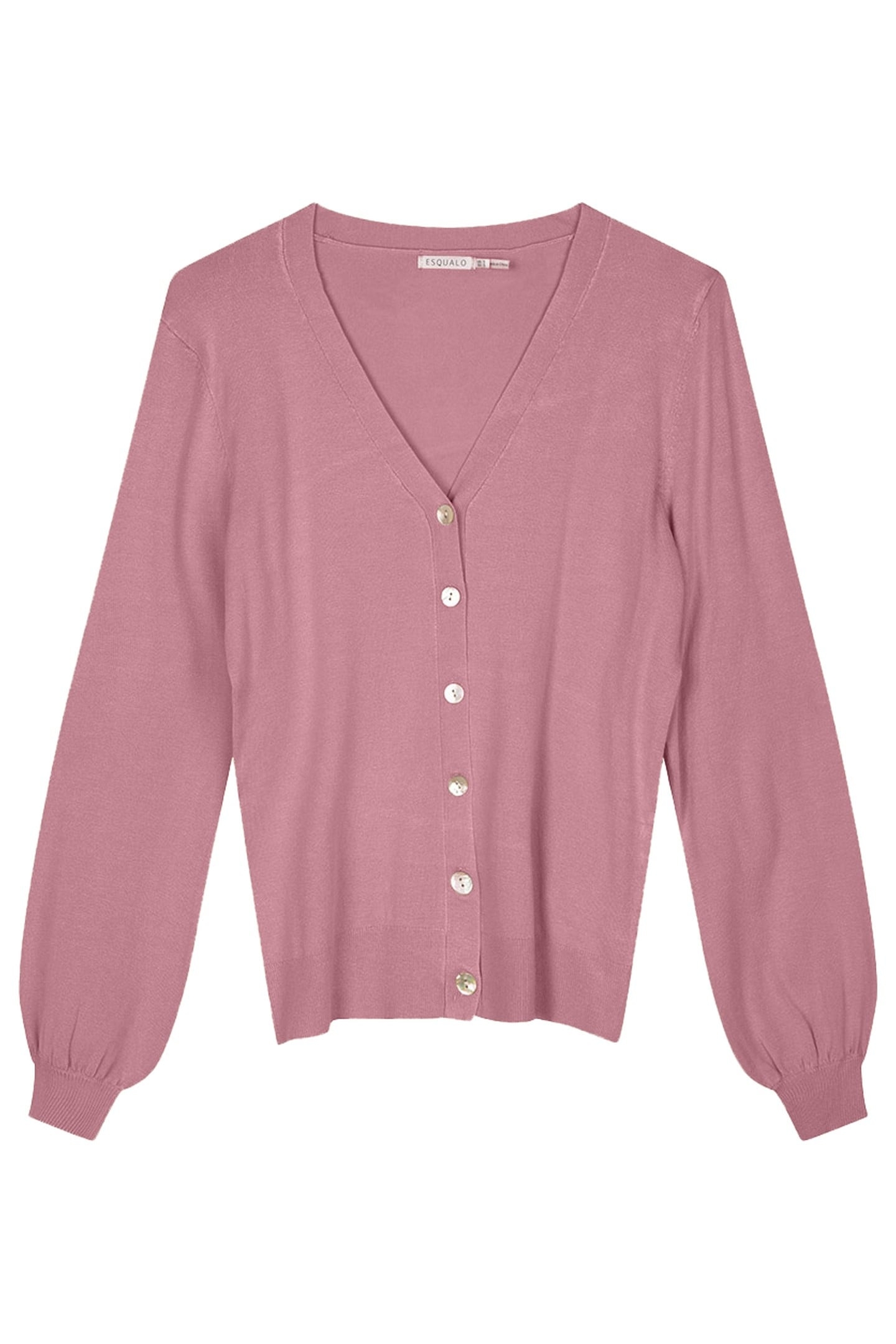 CARDIGAN BASIC V-NECK VINTAGE ROSE 1