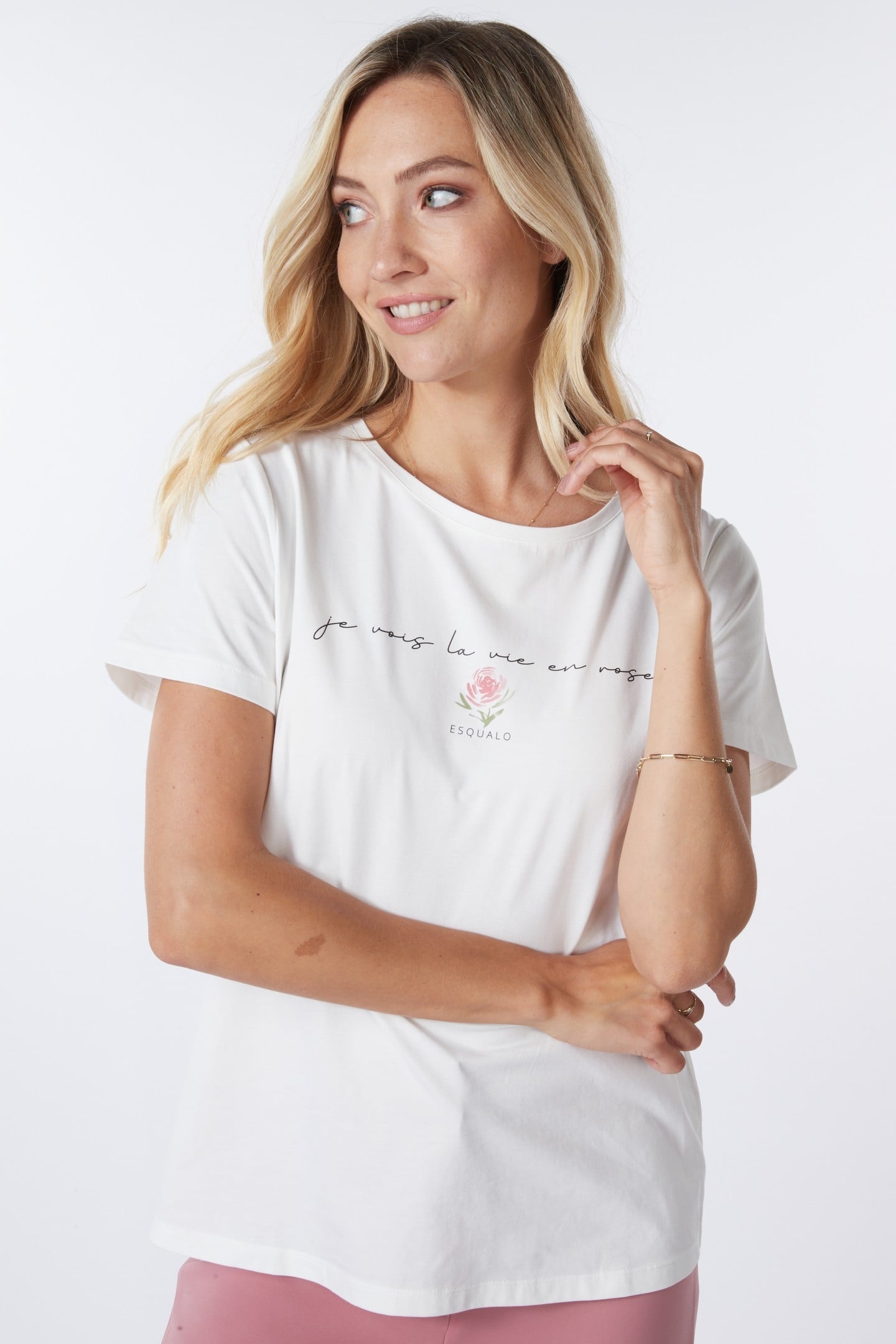 T-SHIRT FOIL "LA VIE EN ROSE" OFF WHITE 3
