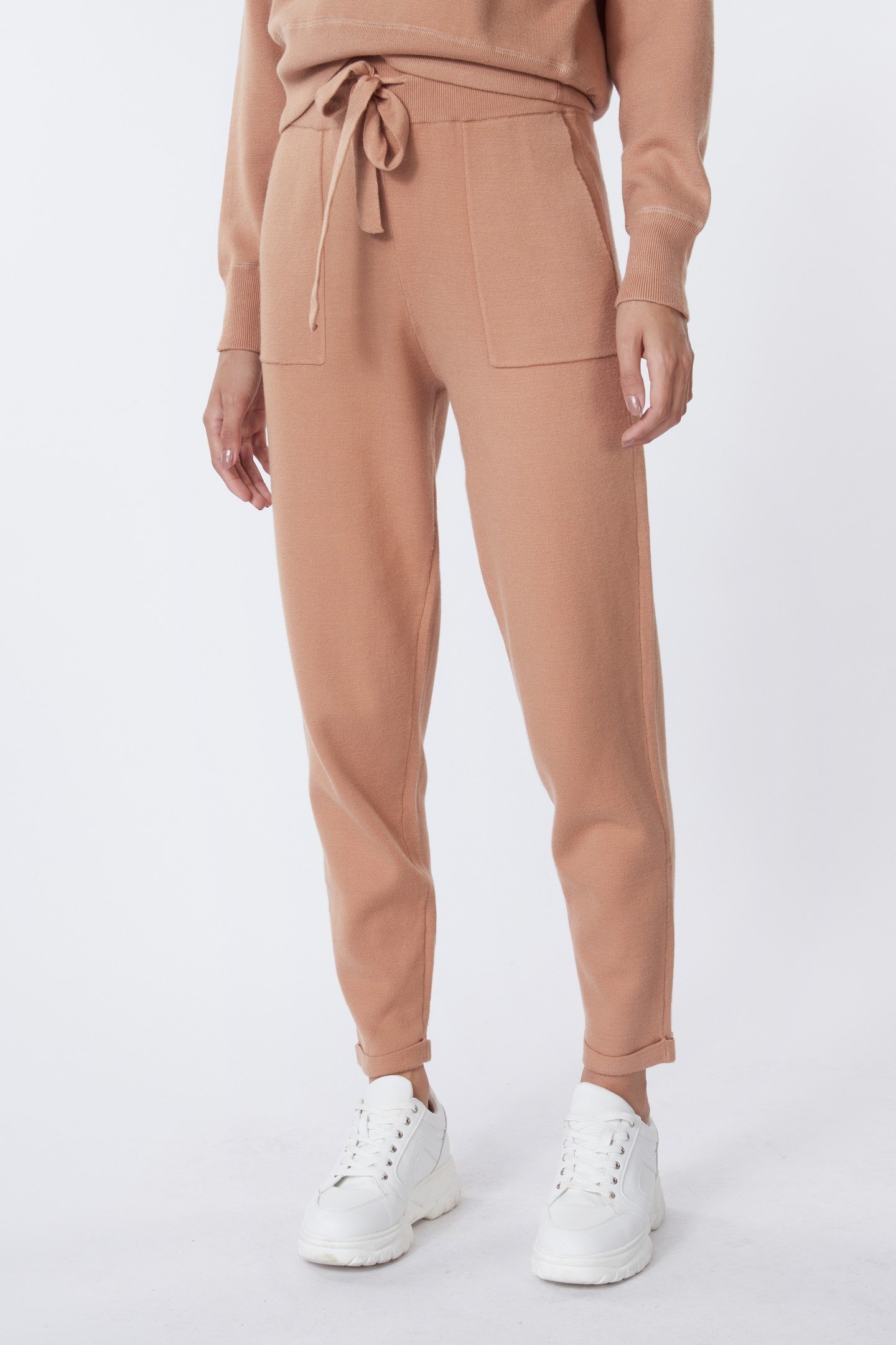 TROUSERS KNITTED JOGGER CAMEL 5