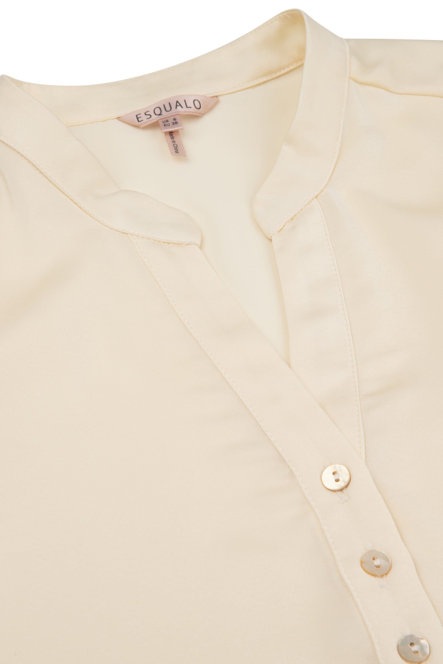 BLOUSE V-NECK SATEEN OFF WHITE 3