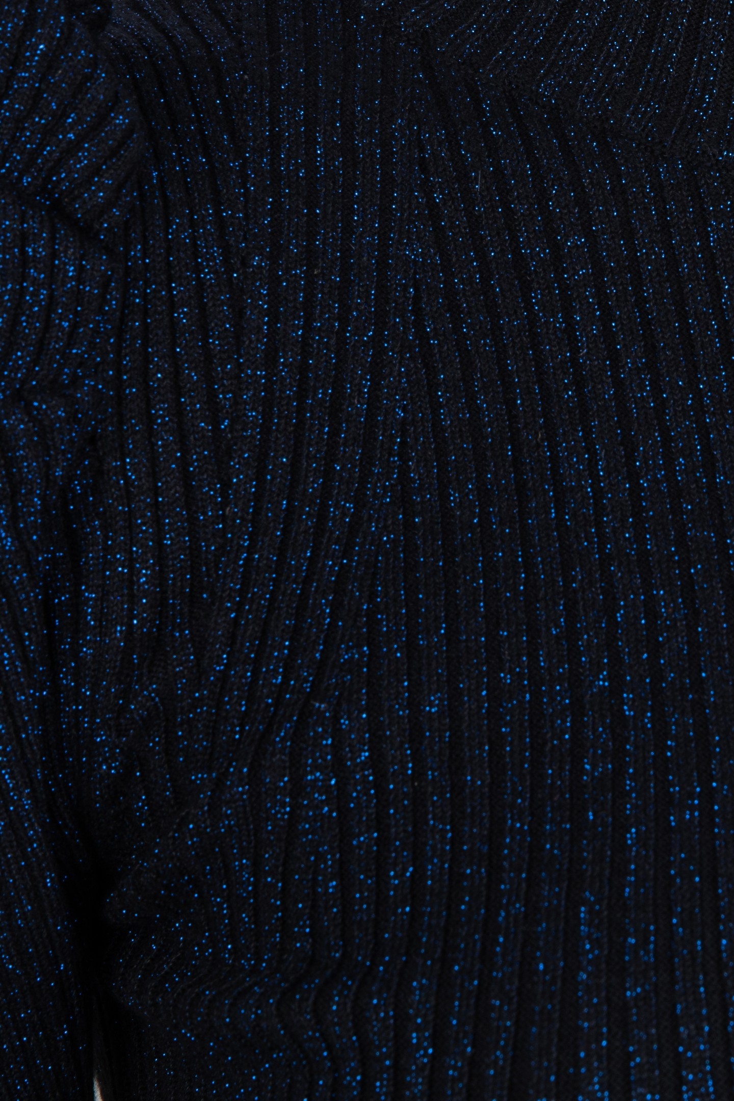 SWEATER MOCK NECK LUREX BLACK / BLUE 8