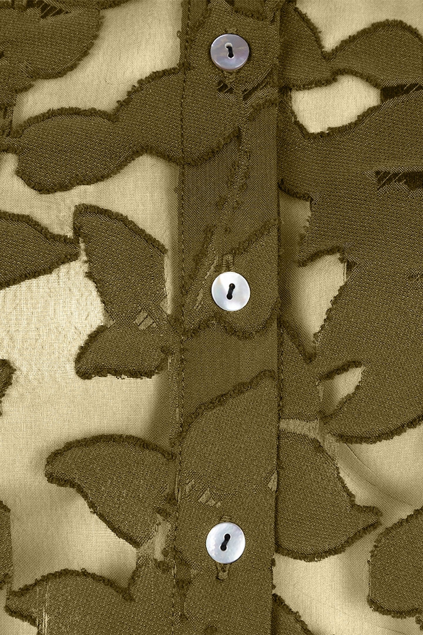 BLOUSE GATHERING JACQUARD OLIVE 3