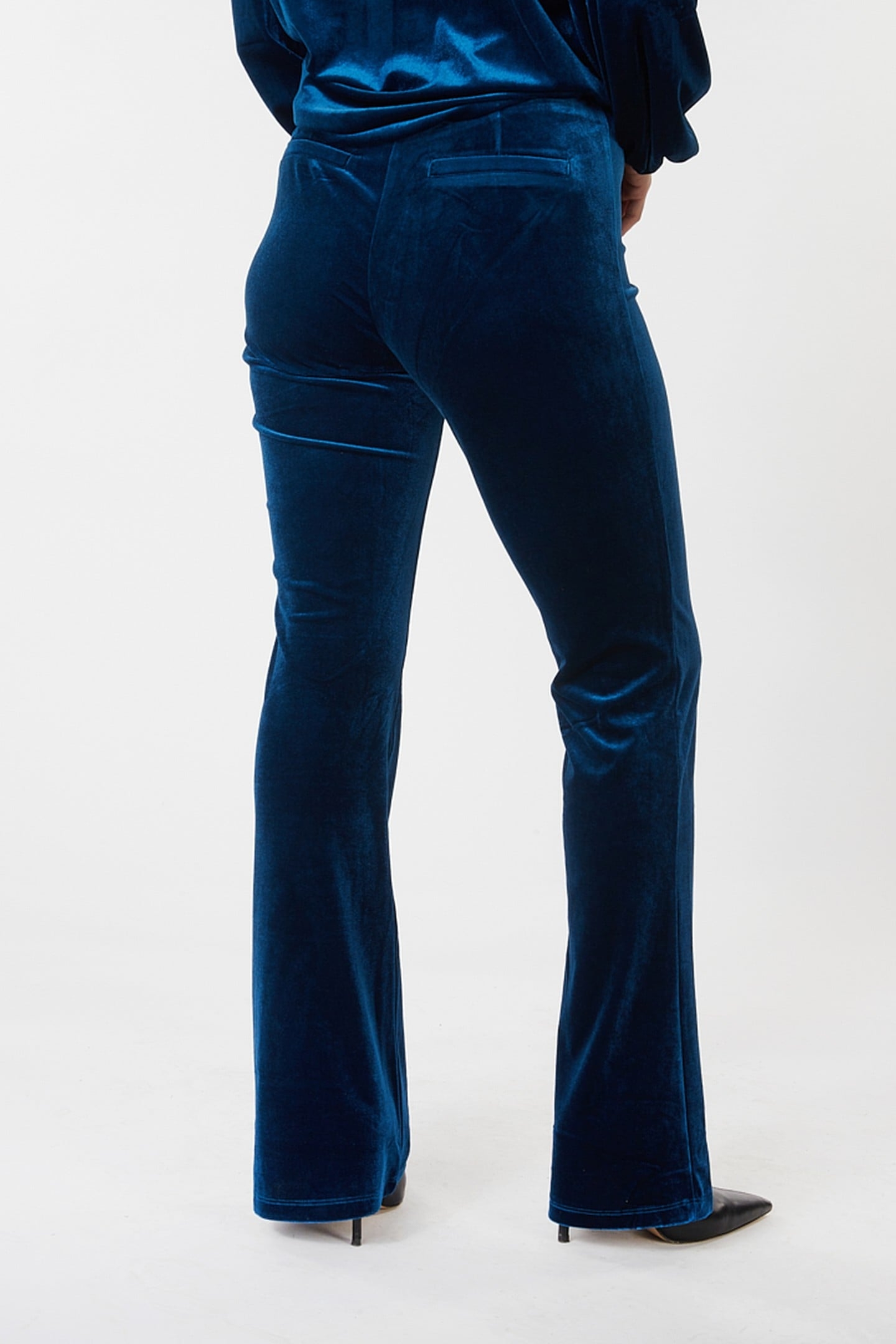 TROUSERS FLAIR VELOURS GALAXY BLUE 3