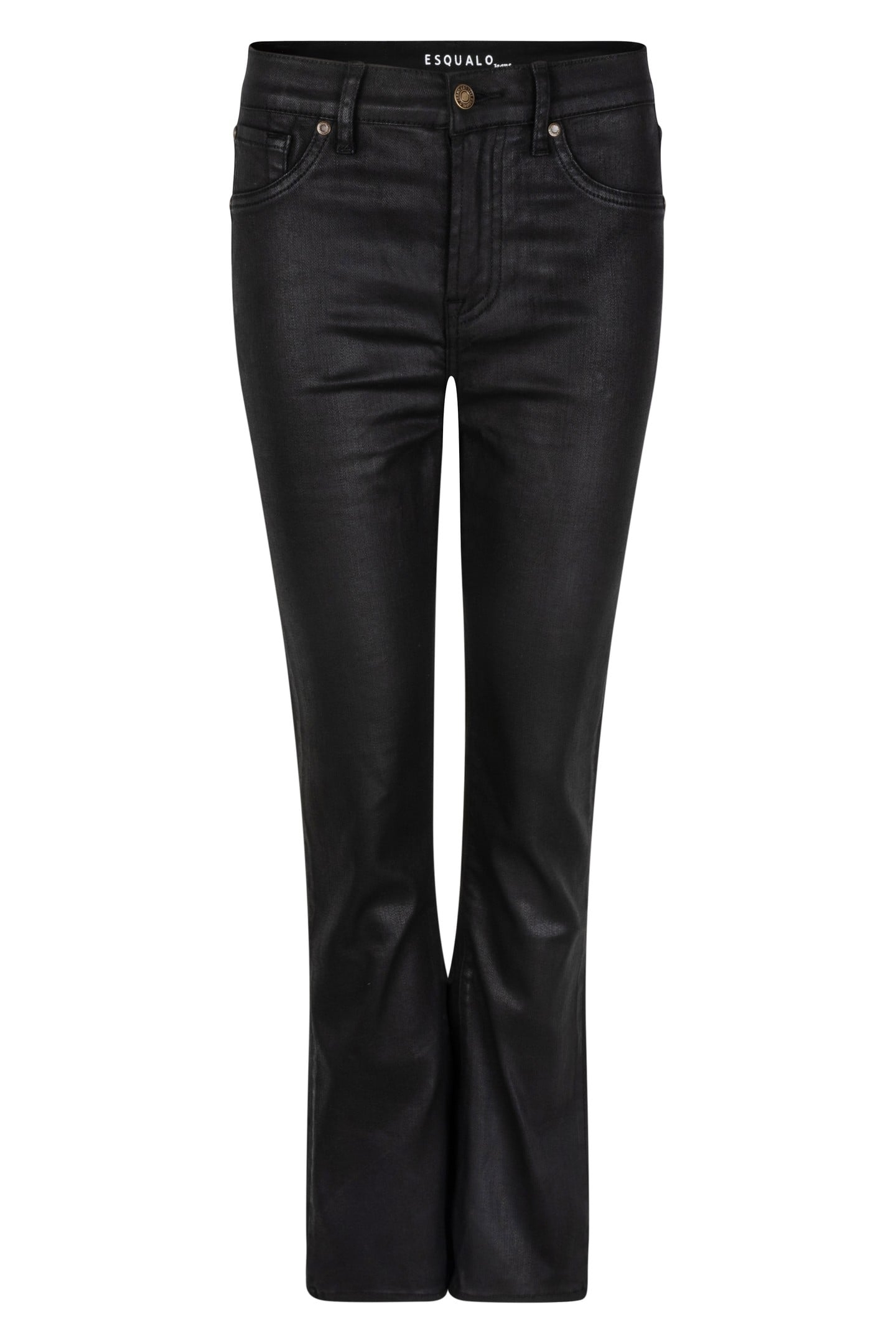 TROUSERS COATED FLAIR BLACK 4