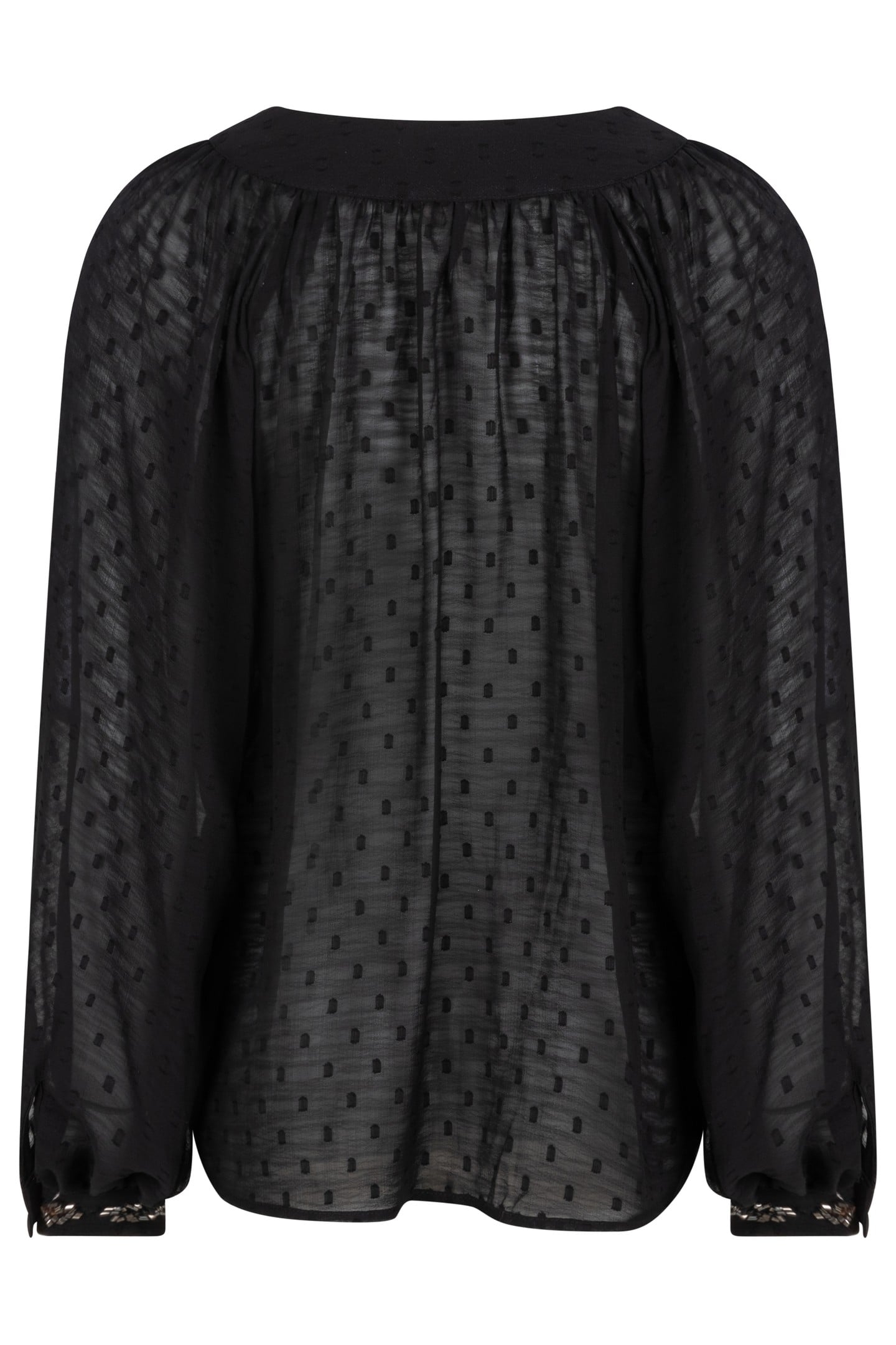 BLOUSE MARBLE BEADING BLACK 4