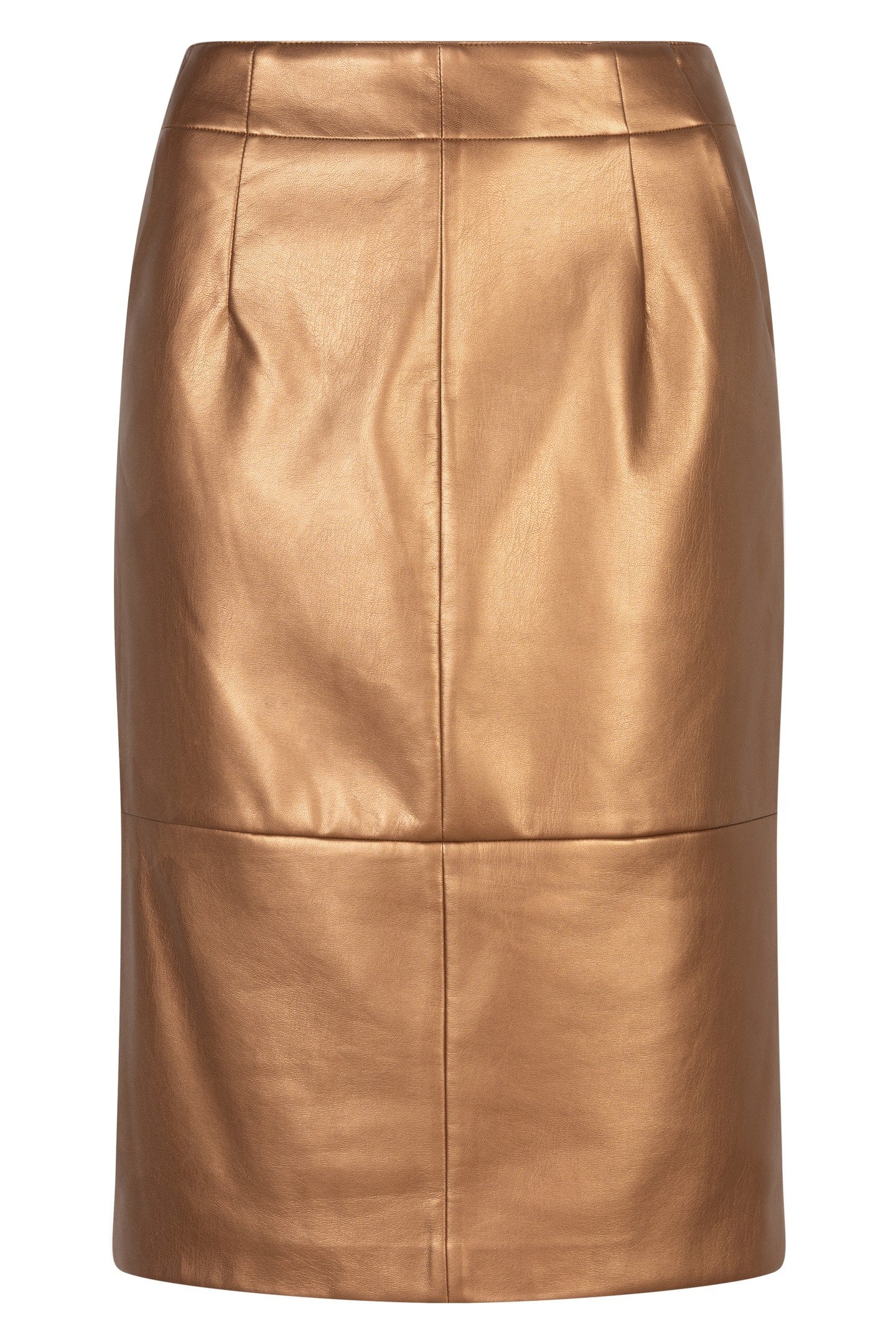 SKIRT PENCIL VEGAN LEATHER BRANDY 4