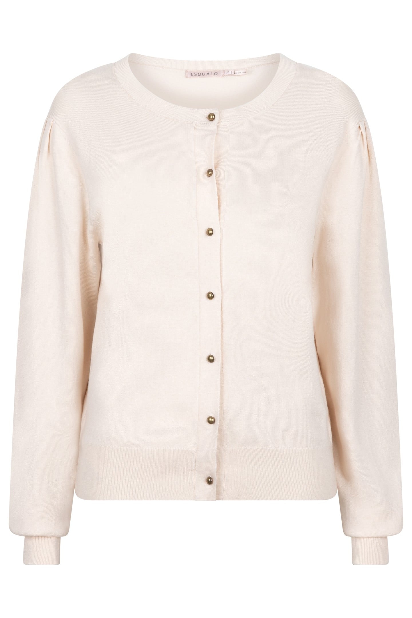 CARDIGAN PUFF SLVE BASIC KNIT BEIGE 5