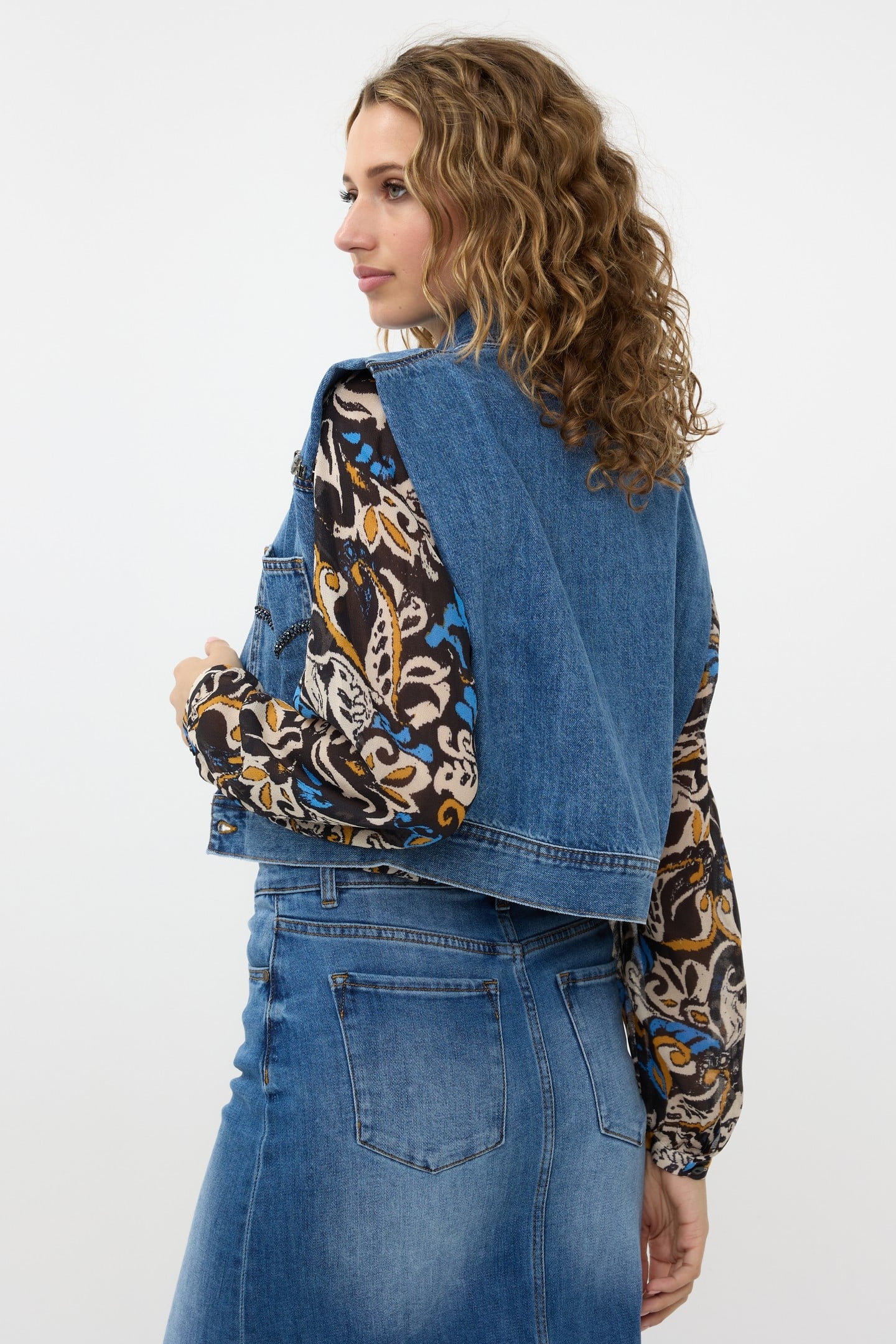 GILET DENIM STONES JEANS BLUE 7