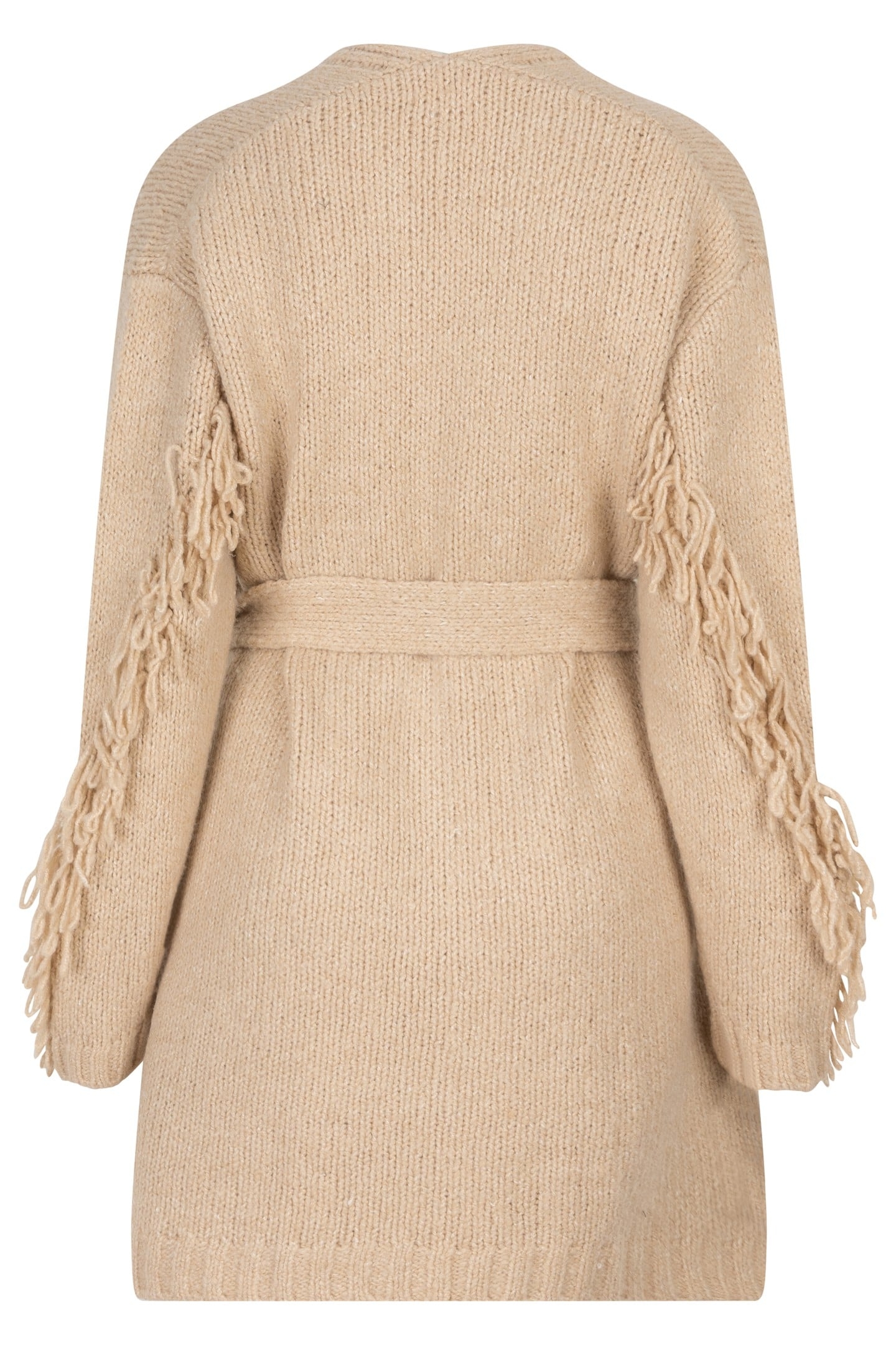 CARDIGAN FRINGES SAND 2