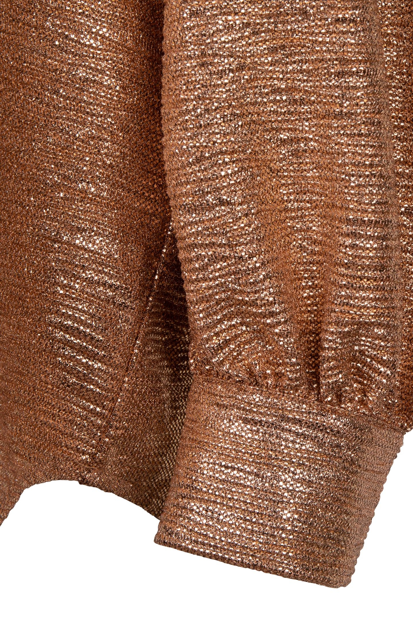 BLOUSE FANCY FOIL PLISSE BRANDY 7