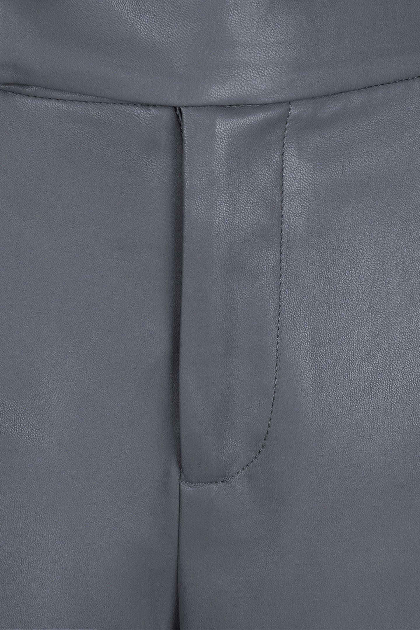 DRESS V/NECK VEGAN LEATHER GREY 3