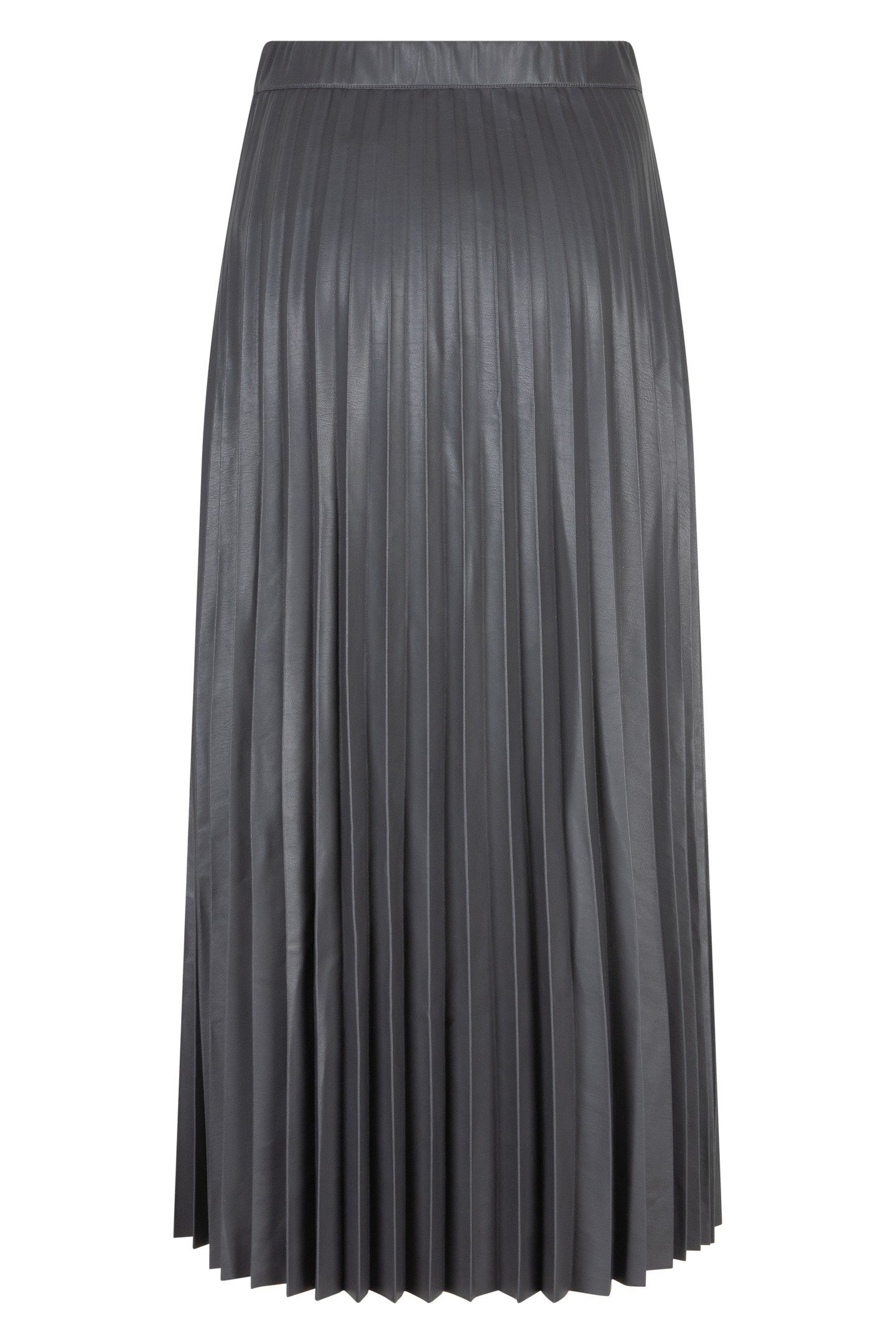 SKIRT PLISSE VEGAN LEATHER GREY 7