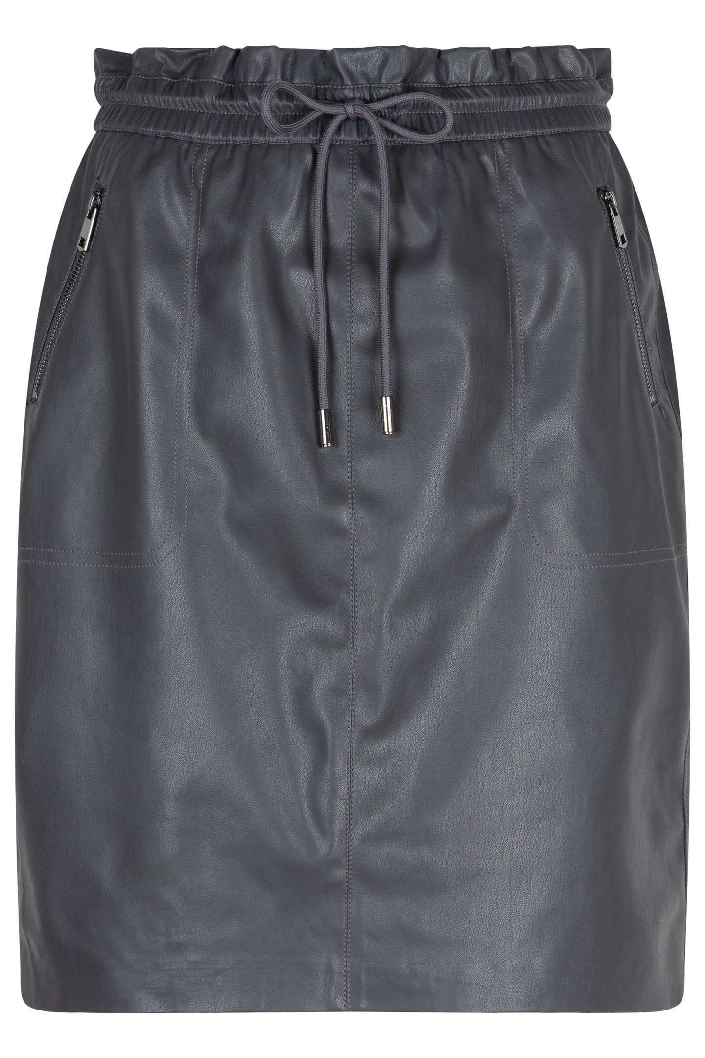 SKIRT SPORTY VEGAN LEATHER GREY 5