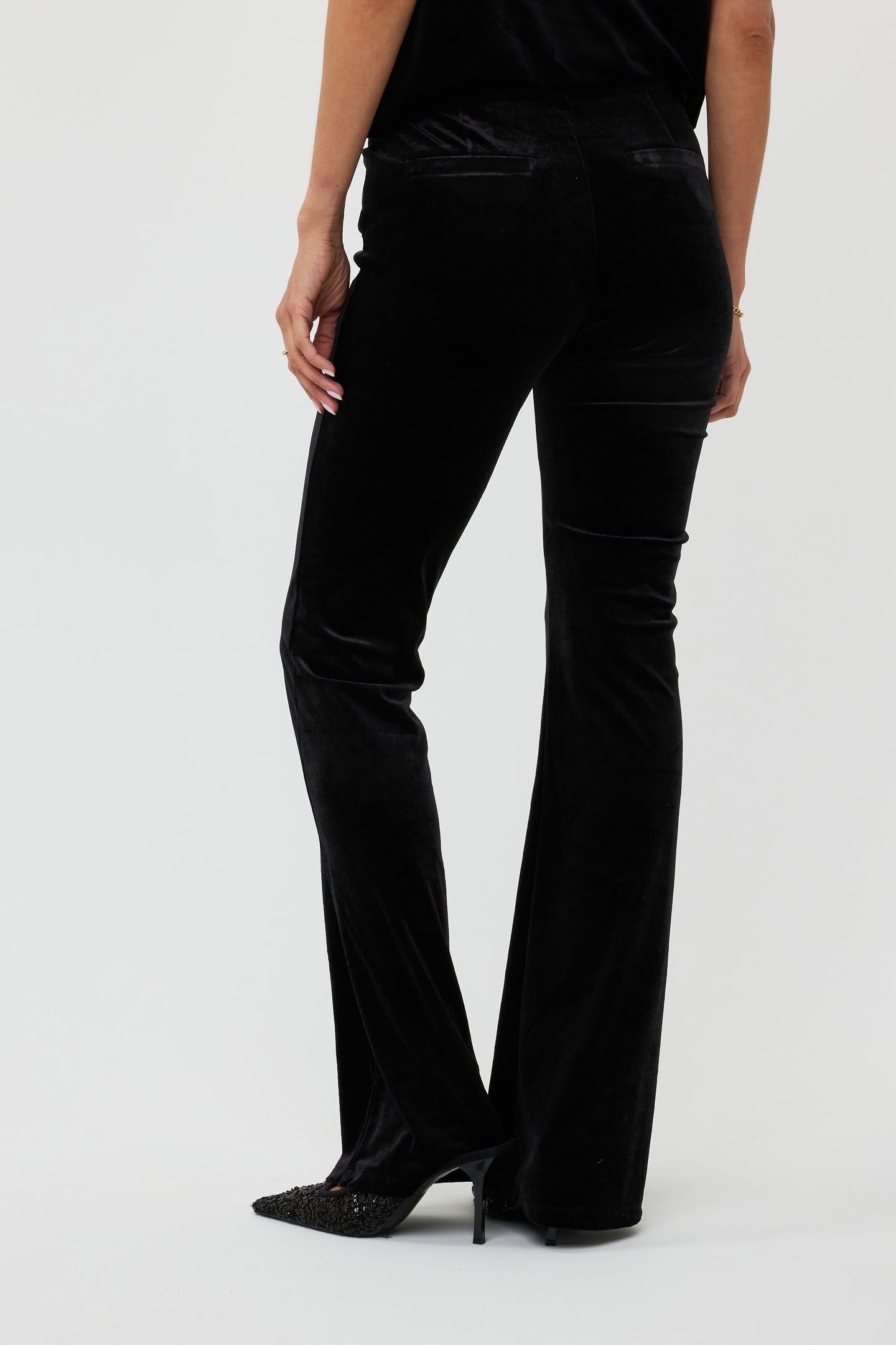 TROUSERS FLAIR VELOURS BLACK 3
