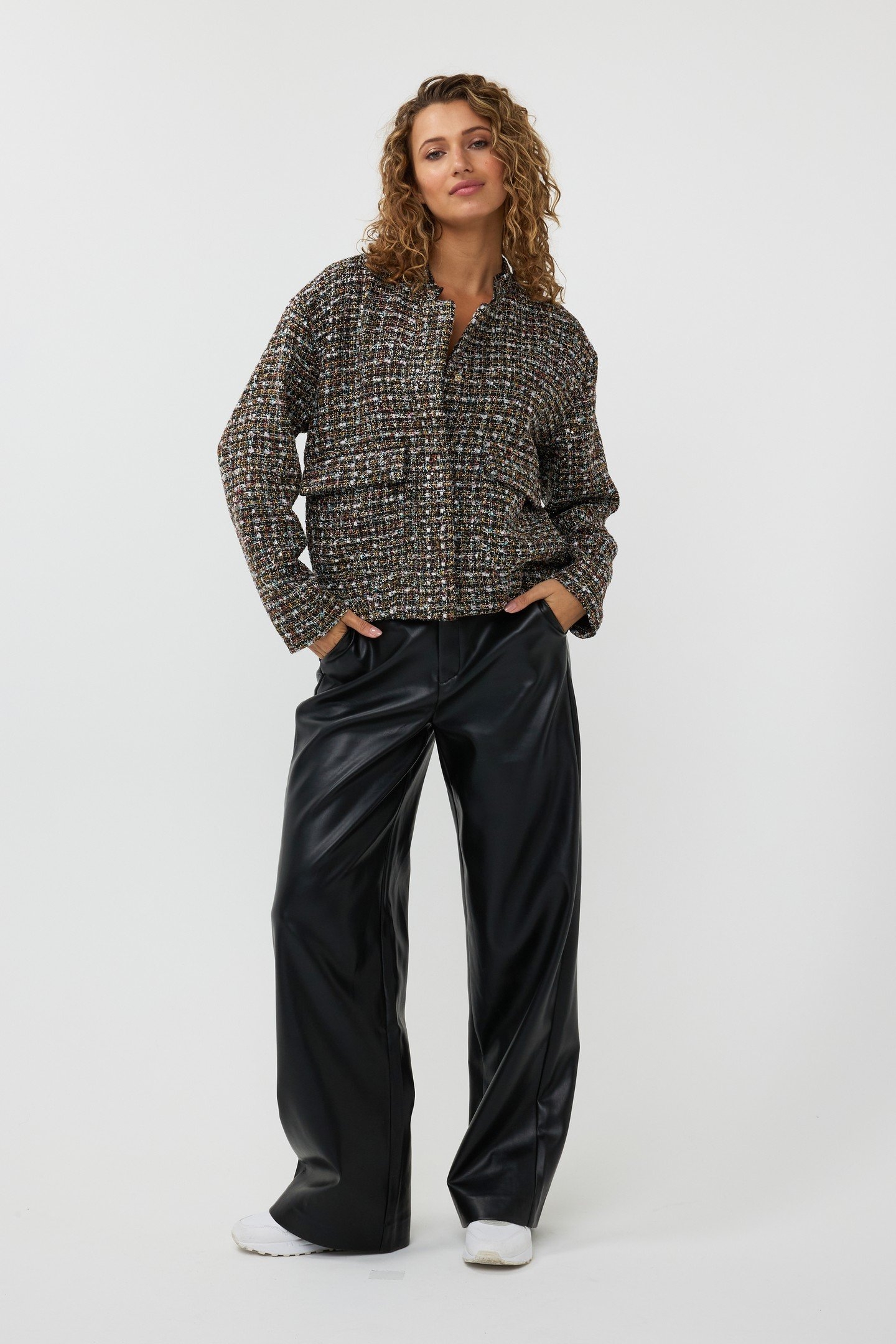 JACKET BOMBER TWEED BLACK 2