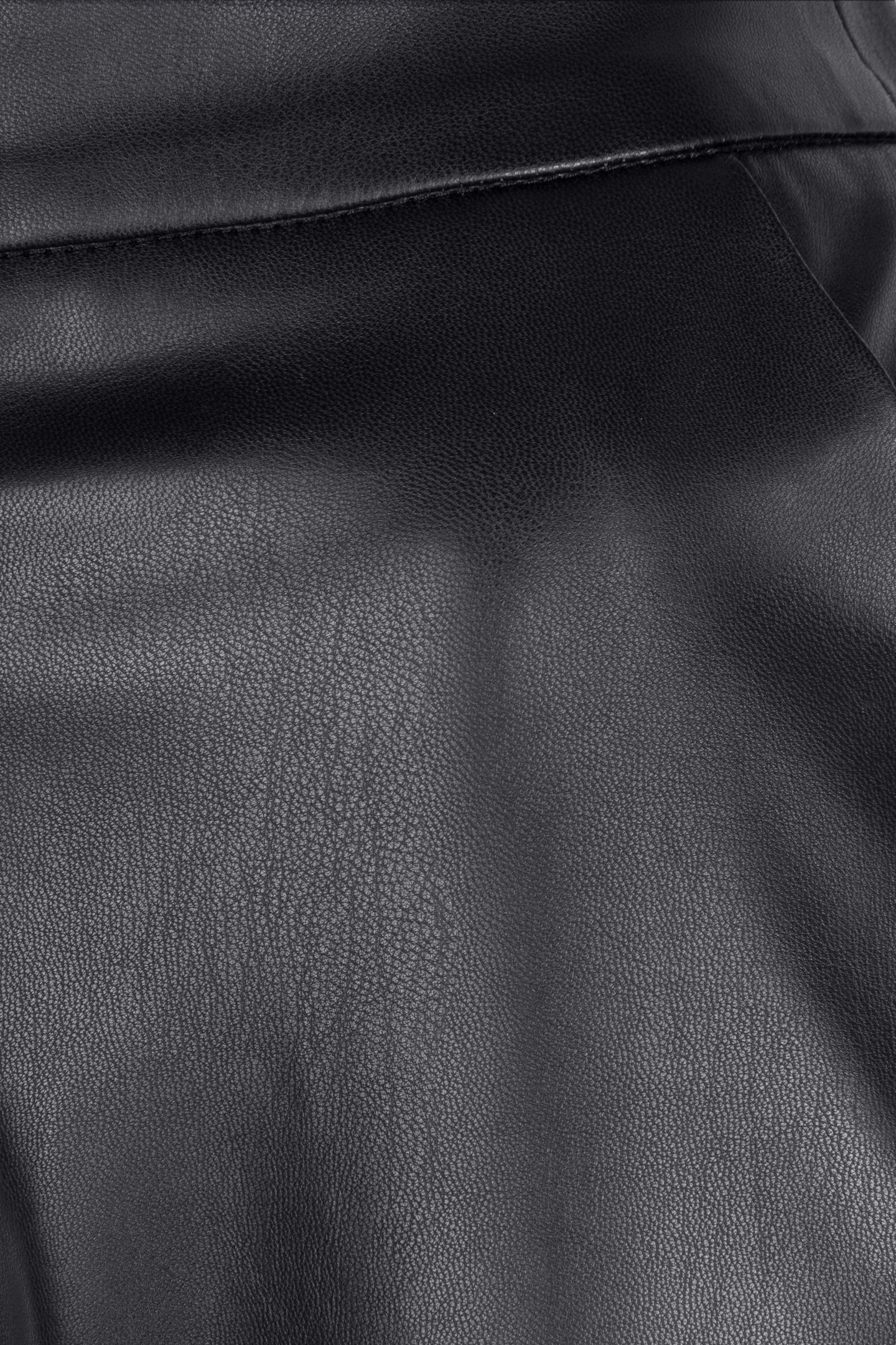 TROUSERS WIDE VEGAN LEATHER GREY 3