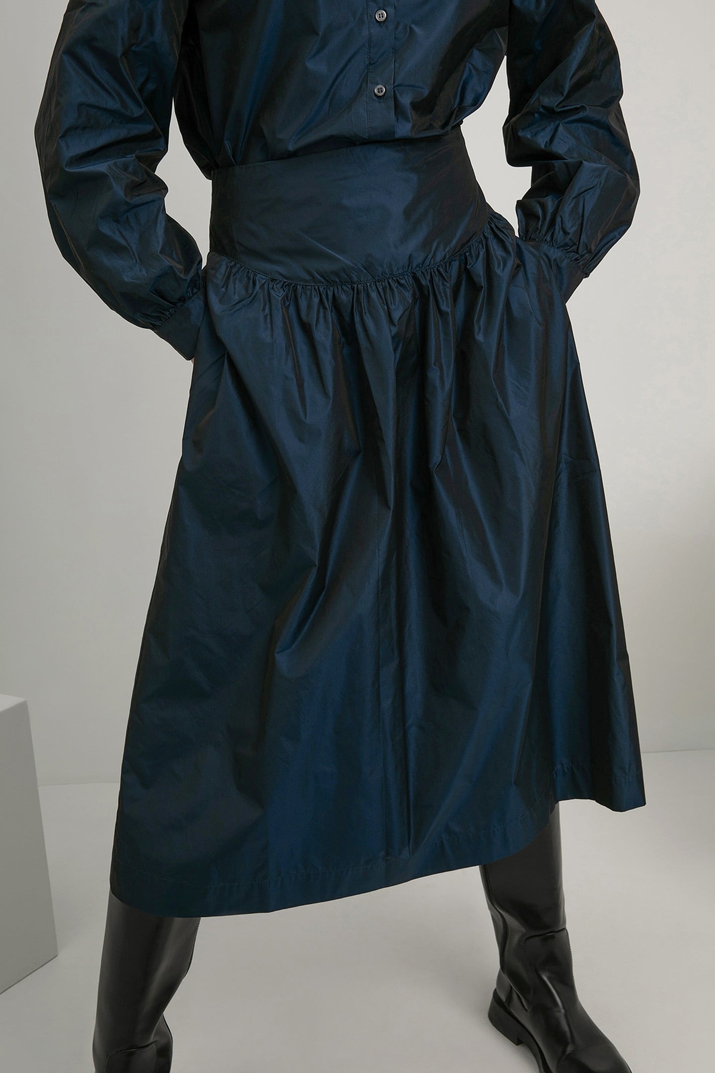 SIENNA SKIRT NAVY MELANGE 2