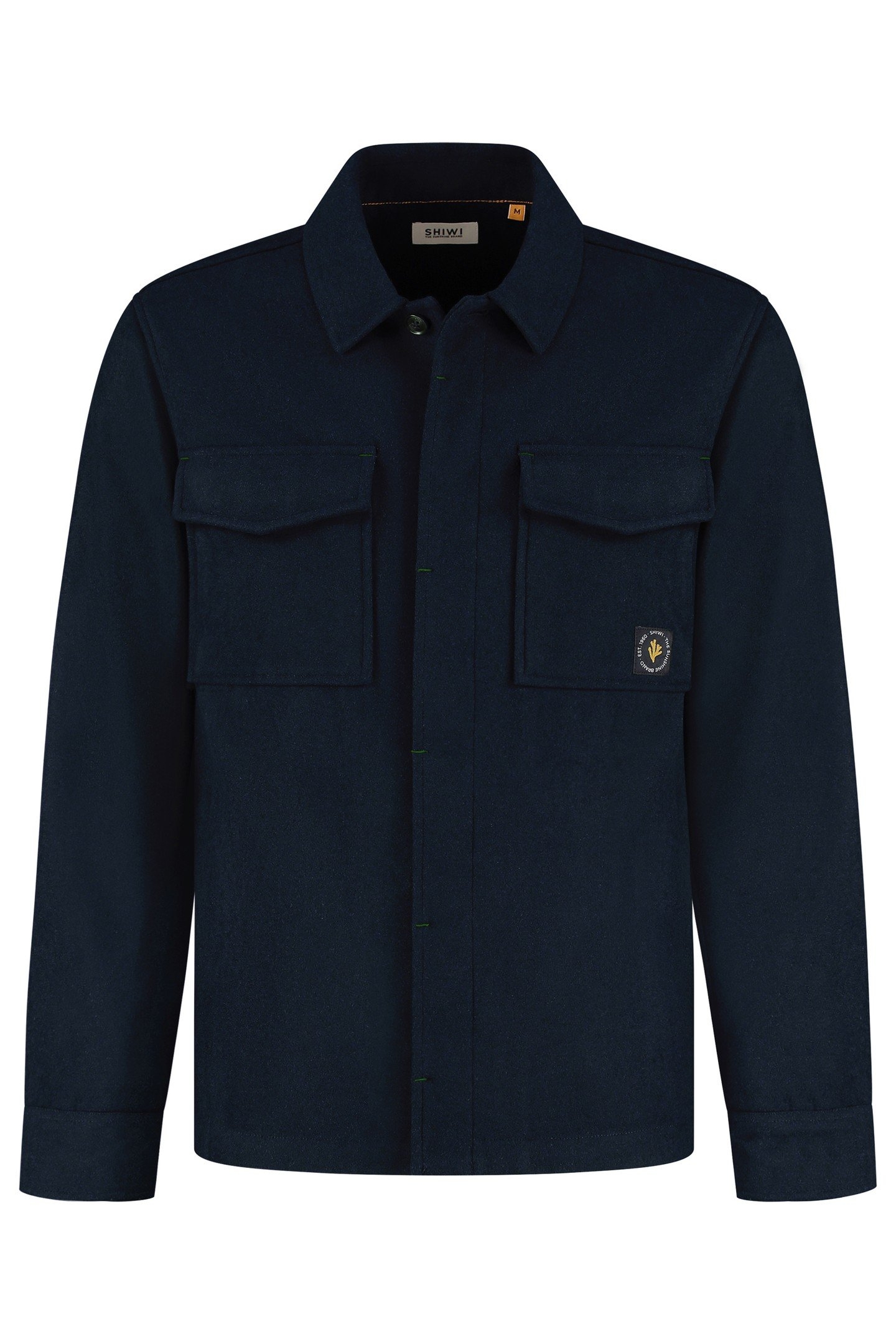 STAN WOOL BLEND LONG SLEEVE SHIRT BLUE DARK NAVY 5