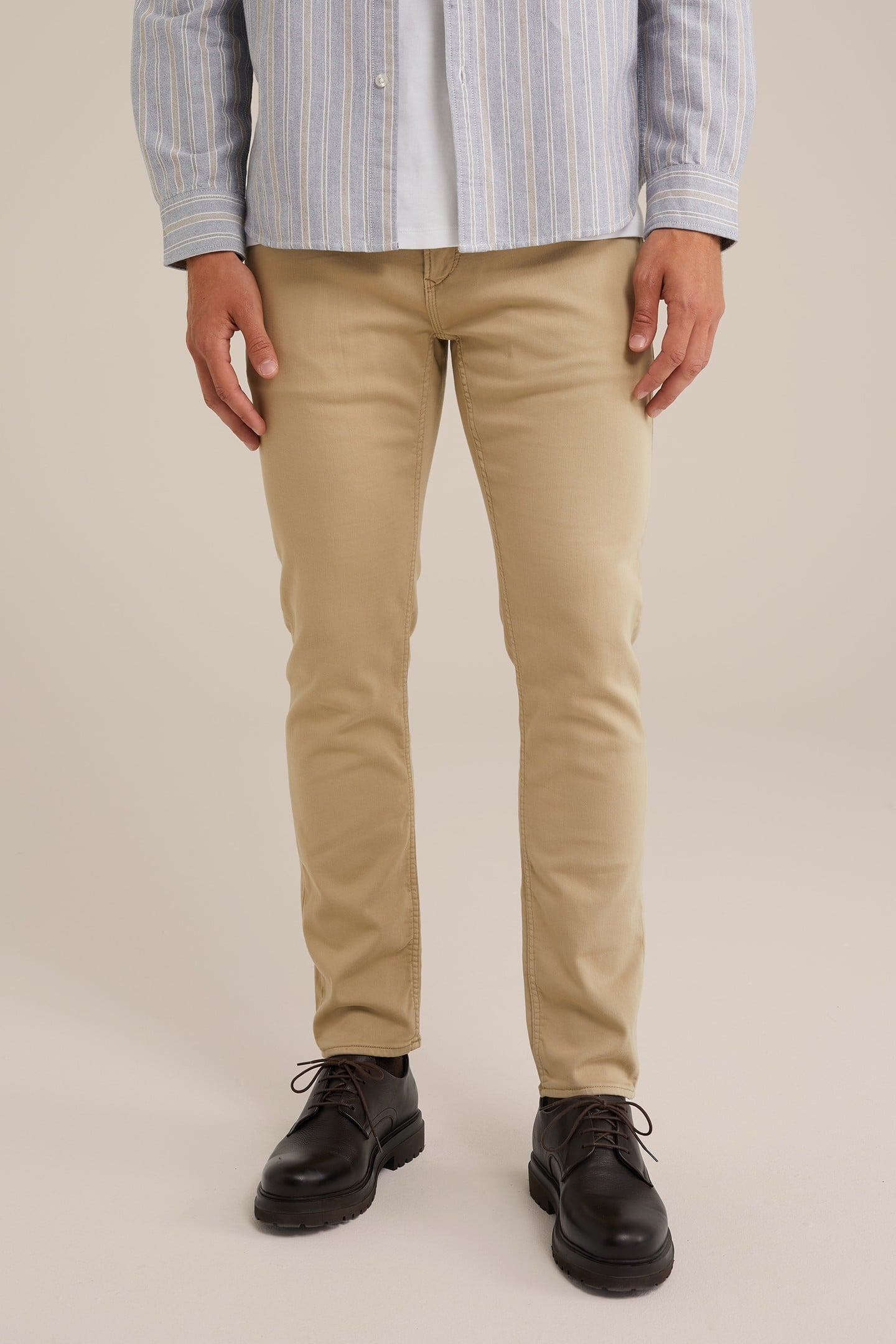 5-POCKET MID WAIST BEIGE 1