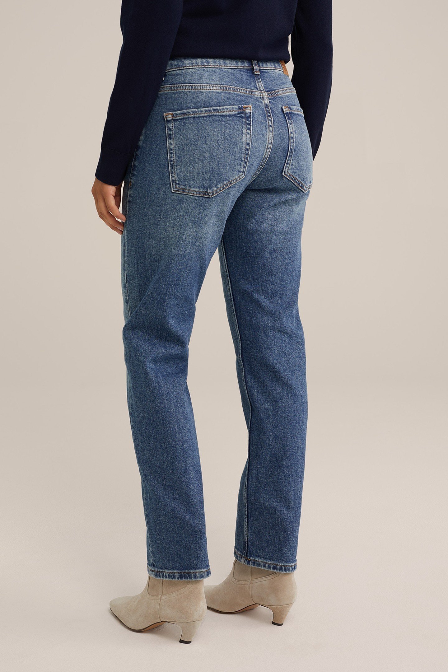 5-POCKET MID WAIST DARK BLUE 3