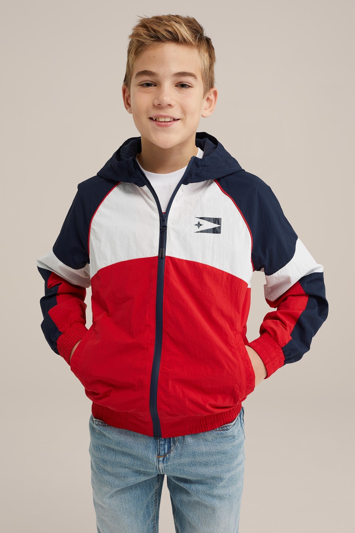BOYS JACKET NORMAL LENGTH FIRE RED 1