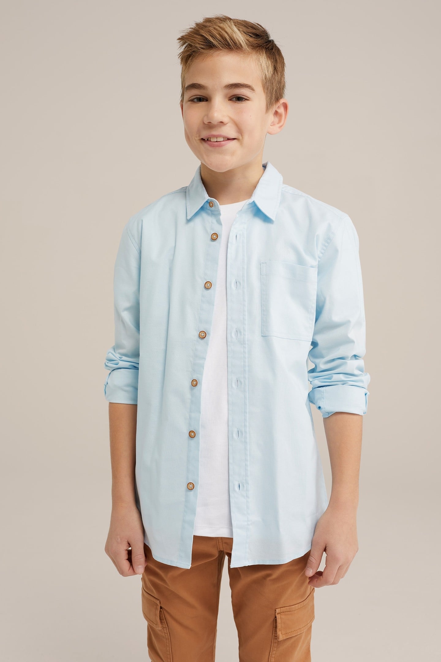 BOYS SHIRT ICE BLUE 1