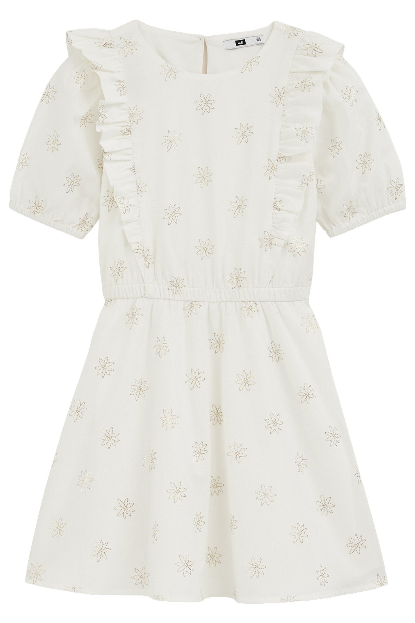 GIRLS DRESS MID LENGTH WHITE 3